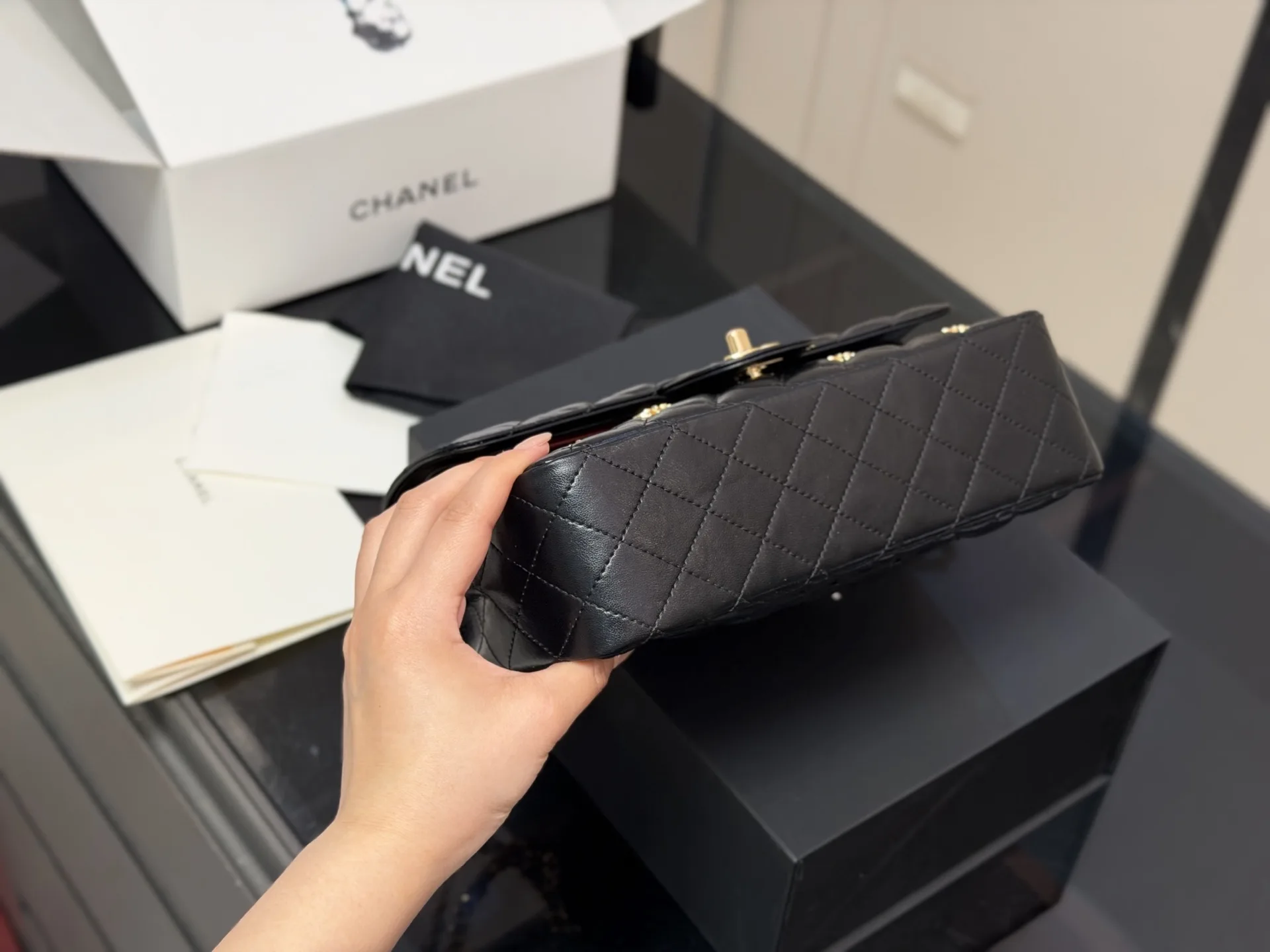 Chanel CF Quilted Chain Shoulder Bag D32016234 — view 8