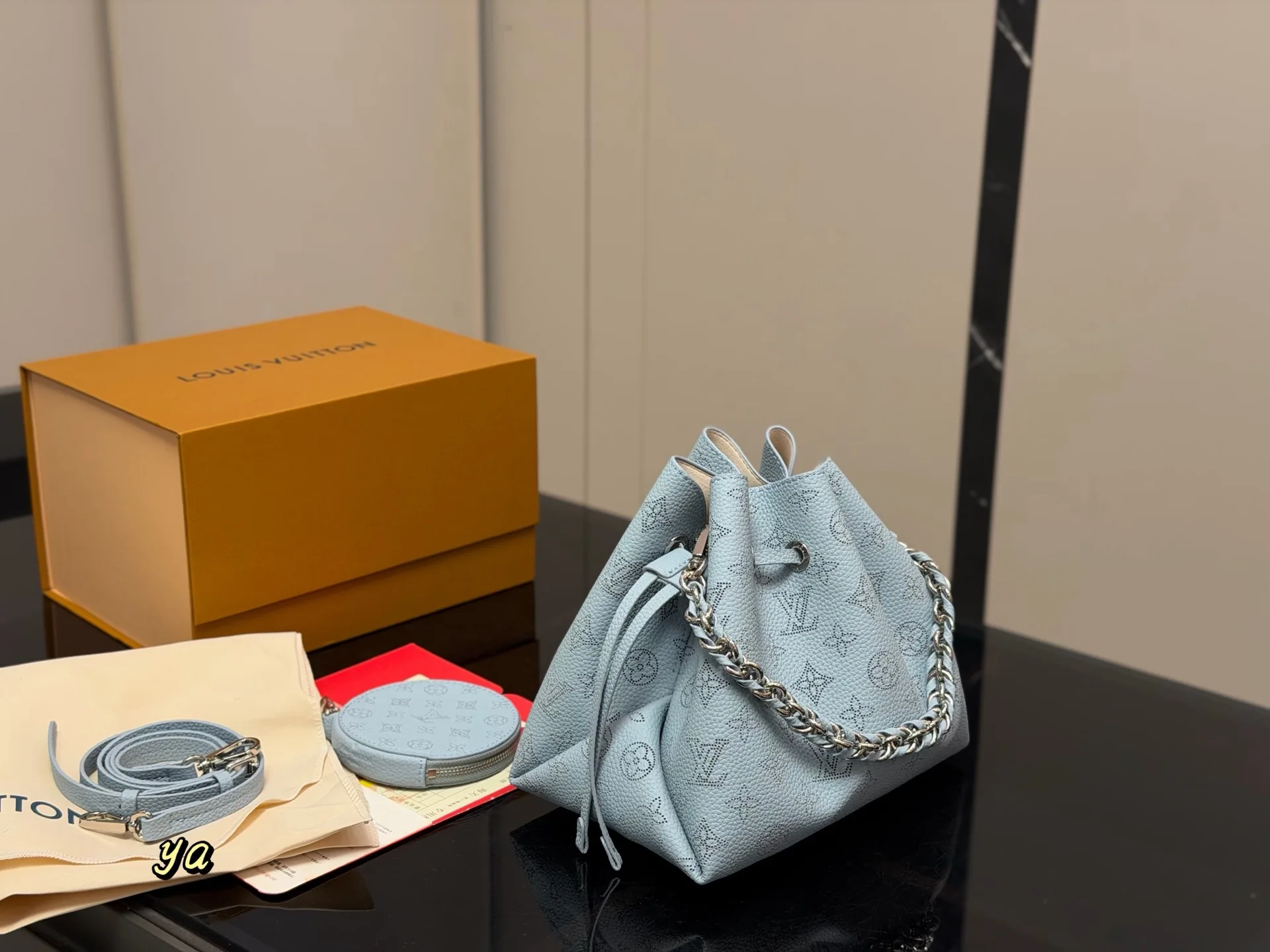 Bella Moonlight Hollow-Out Bucket Bag D31016529 — view 8