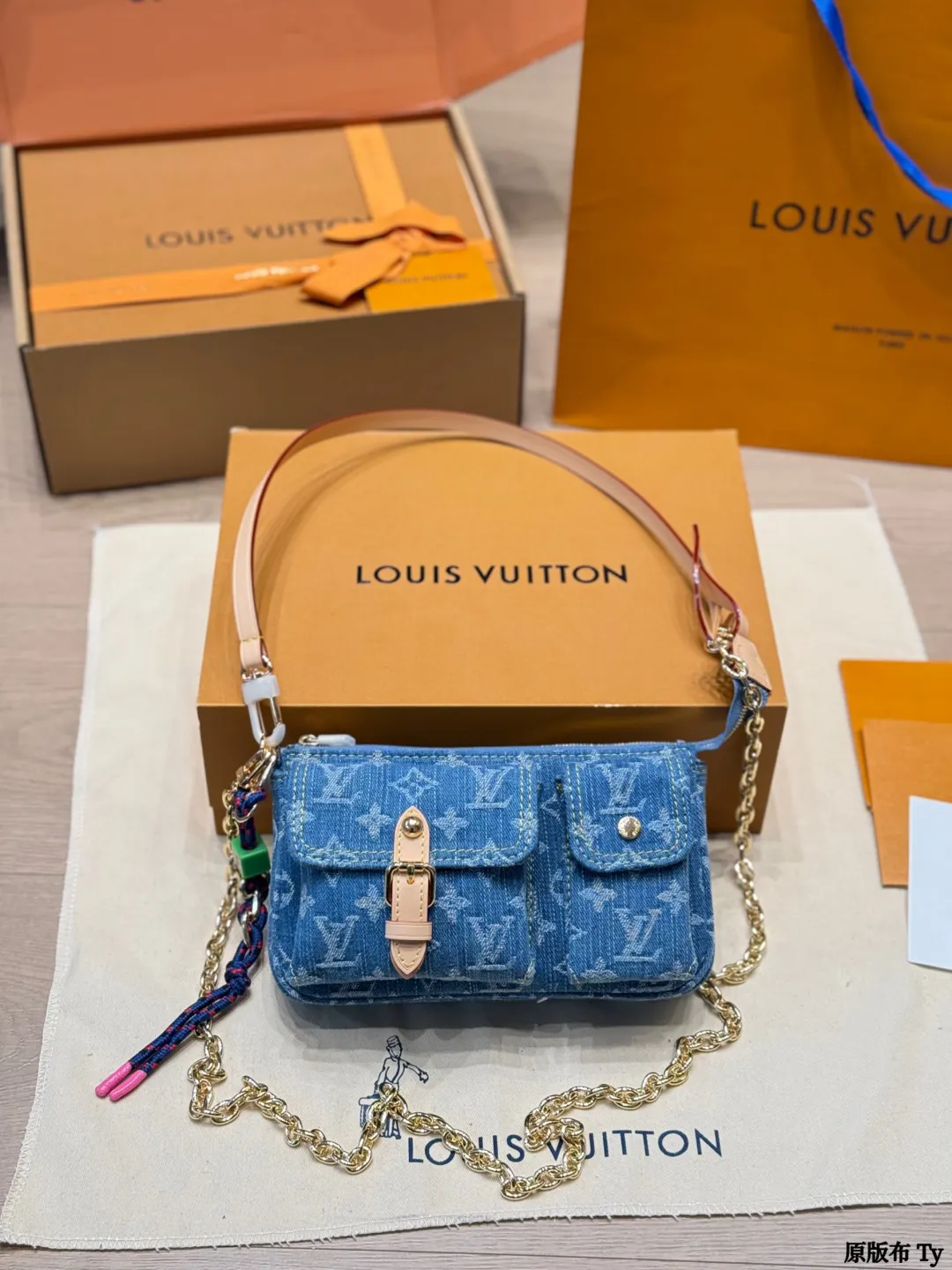 Louis Vuitton Monogram Denim Cargo Crossbody Bag D31016237