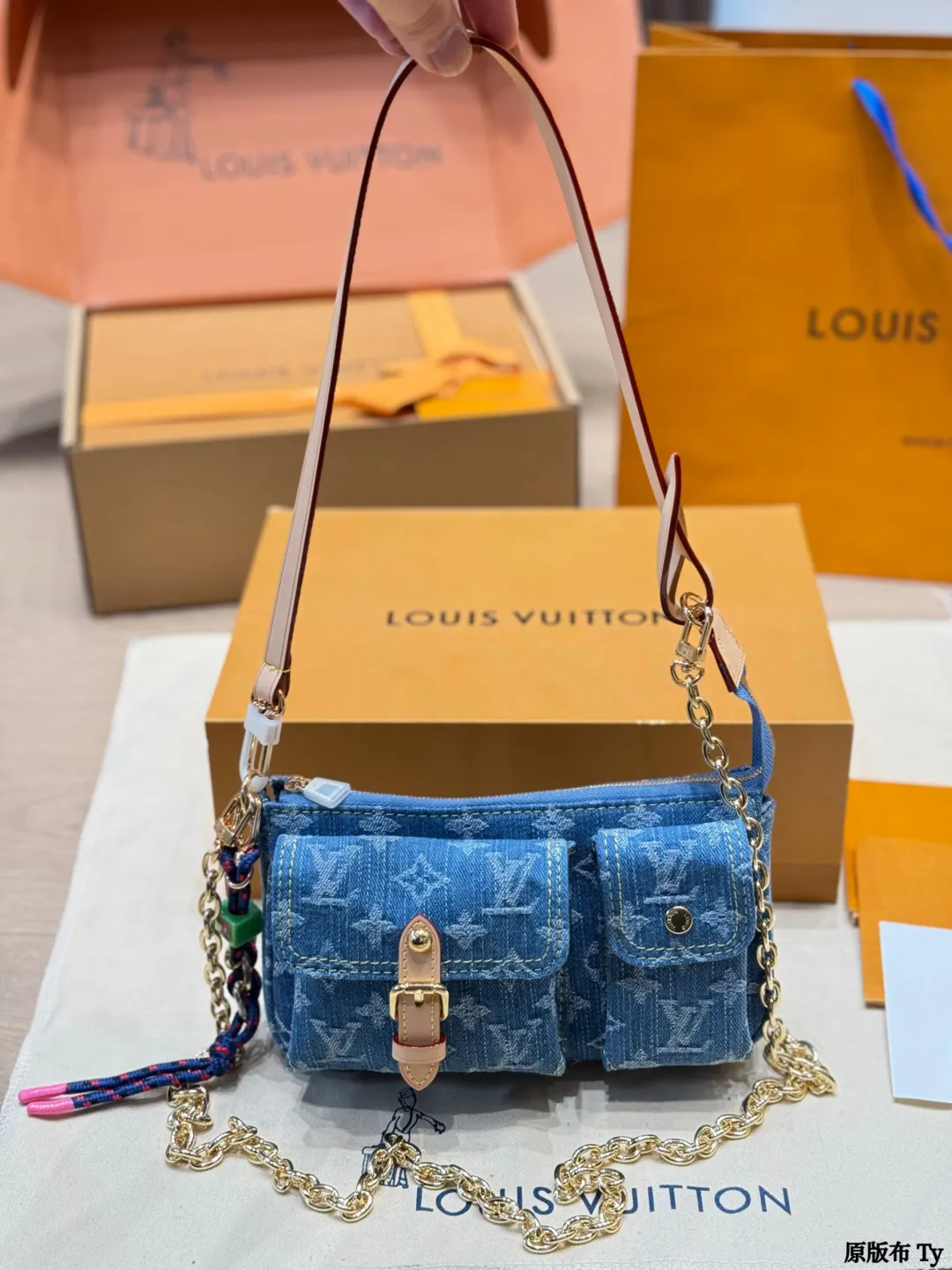 Louis Vuitton Monogram Denim Cargo Crossbody Bag D31016237 — view 2