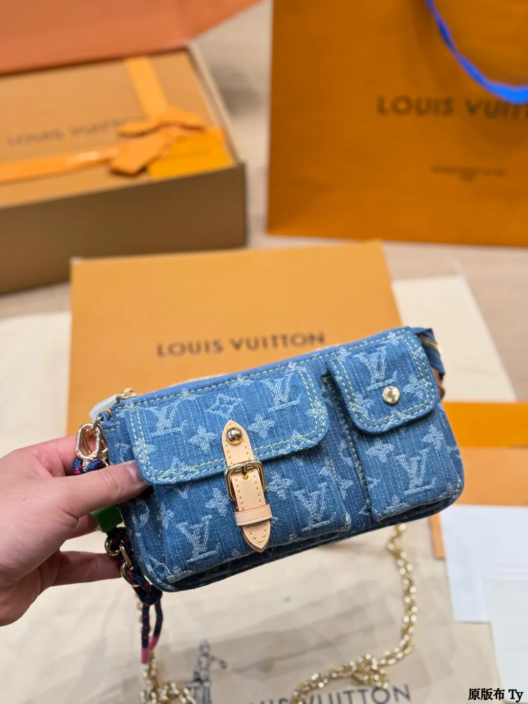 Louis Vuitton Monogram Denim Cargo Crossbody Bag D31016237 — view 4