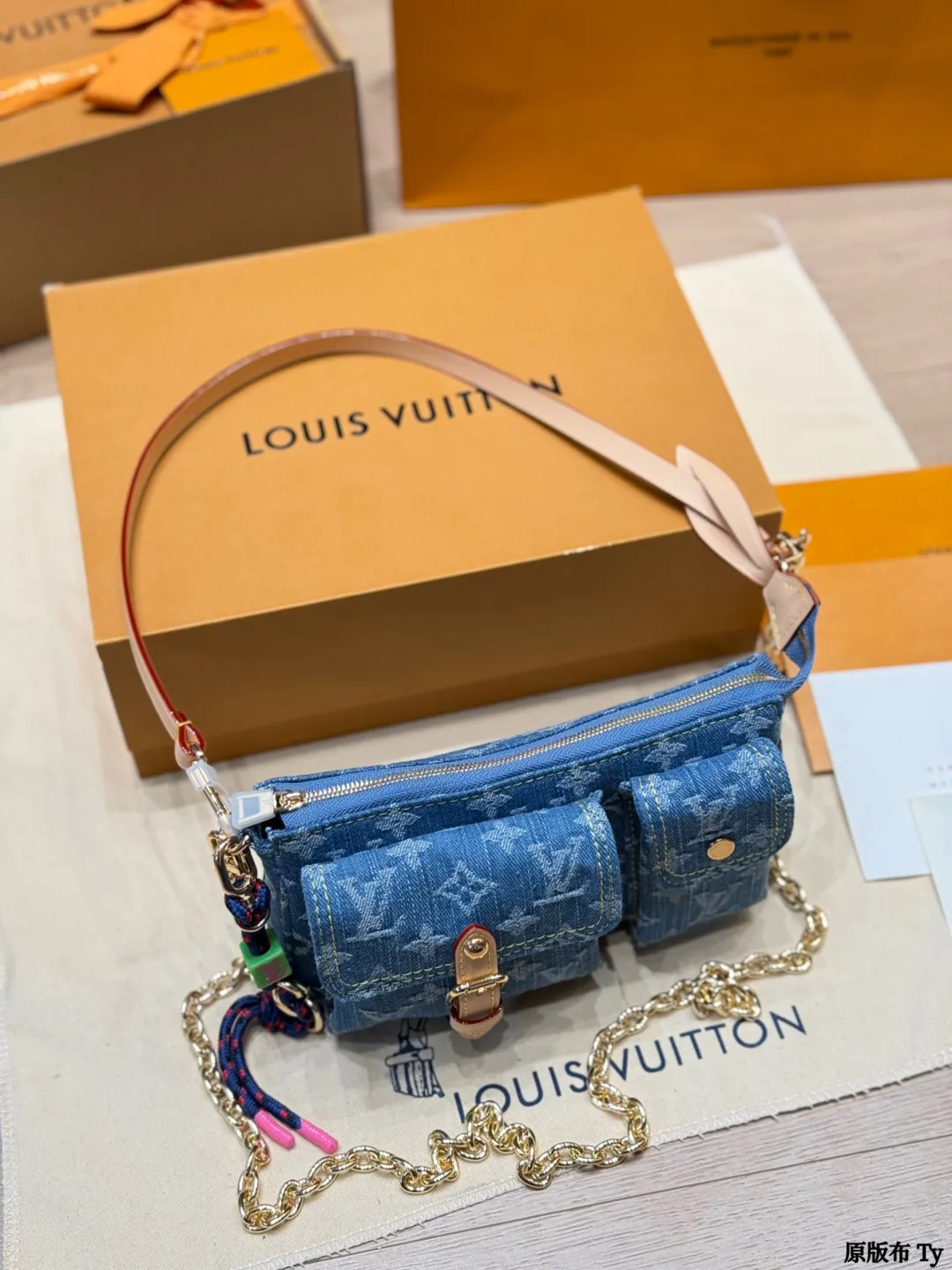 Louis Vuitton Monogram Denim Cargo Crossbody Bag D31016237 — view 6