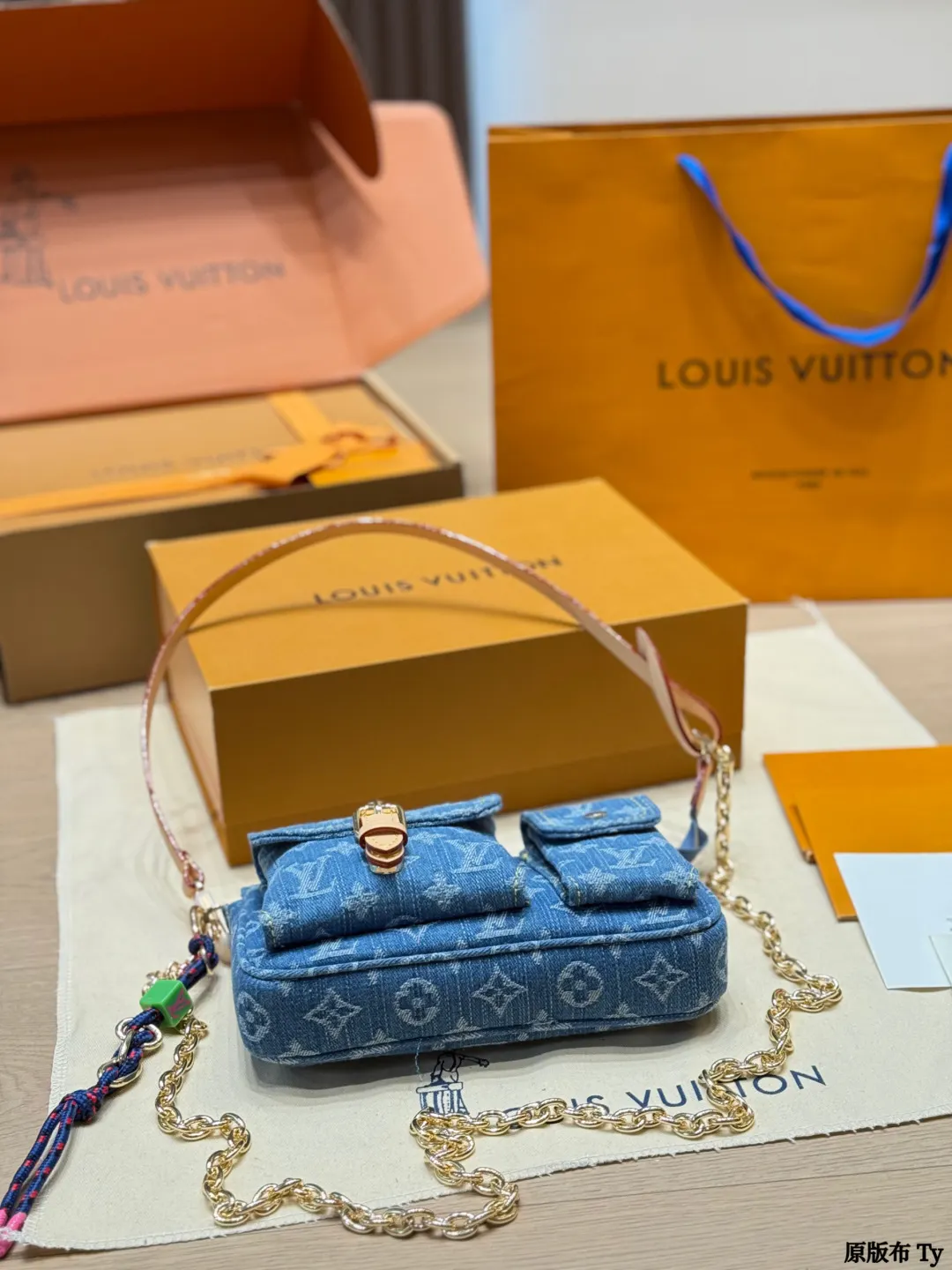 Louis Vuitton Monogram Denim Cargo Crossbody Bag D31016237 — view 7