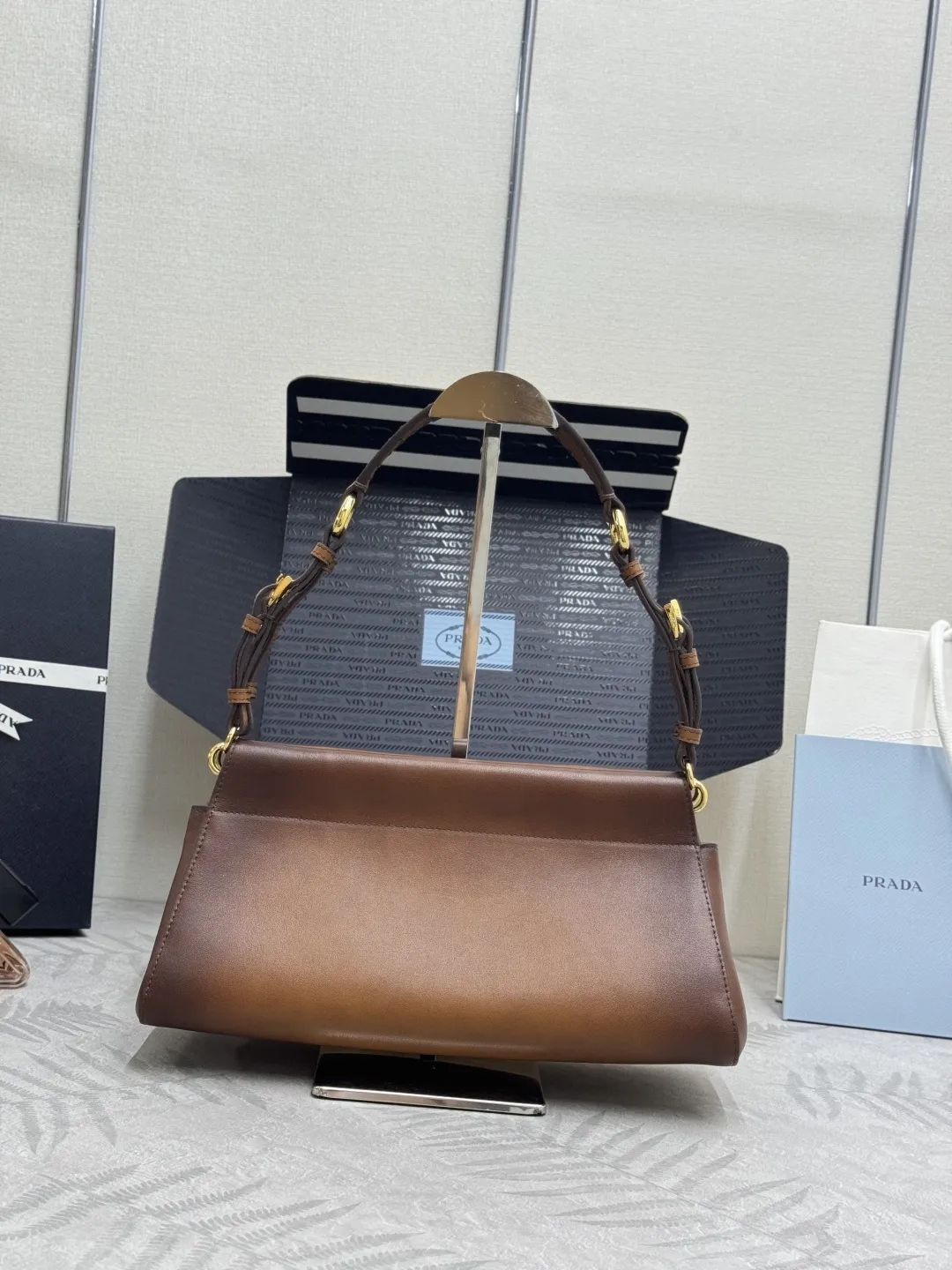 Prada Enchaîné Leather Top-Handle Bag D105016238 — view 2