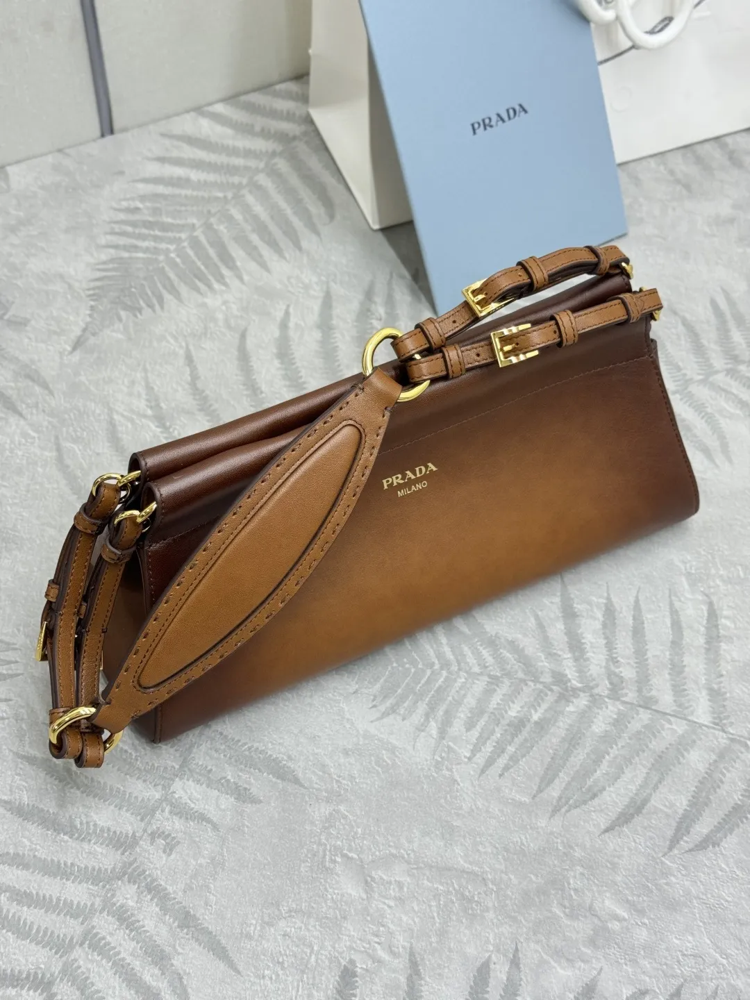 Prada Enchaîné Leather Top-Handle Bag D105016238 — view 4