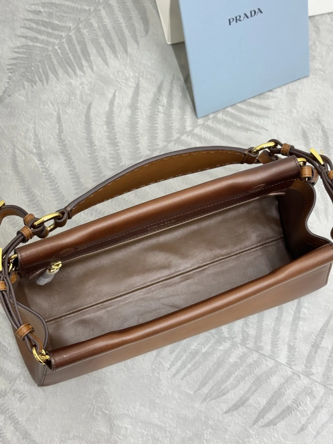 Prada Enchaîné Leather Top-Handle Bag D105016238 — view 8