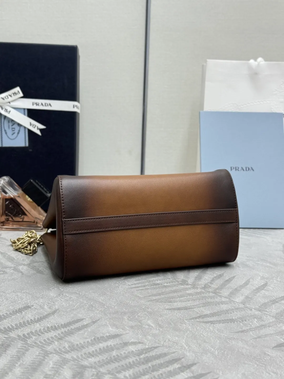 Prada Enchaîné Distressed Leather Mini Chain Bag D91016239 — view 5