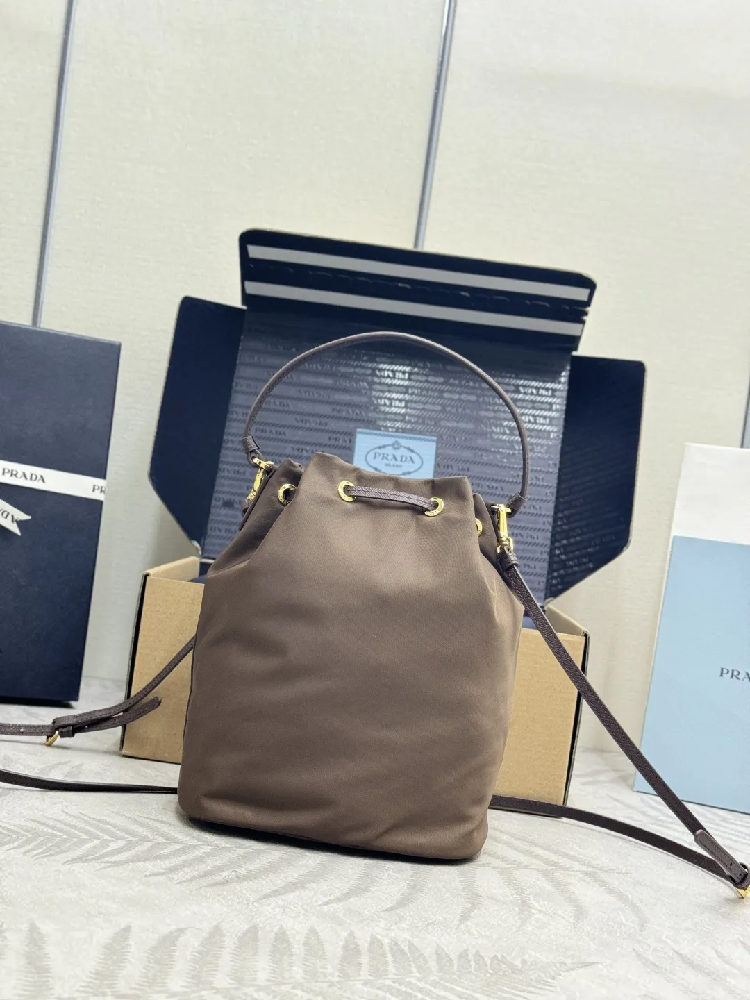 Nylon Drawstring Bucket Bag D63016240 — view 2