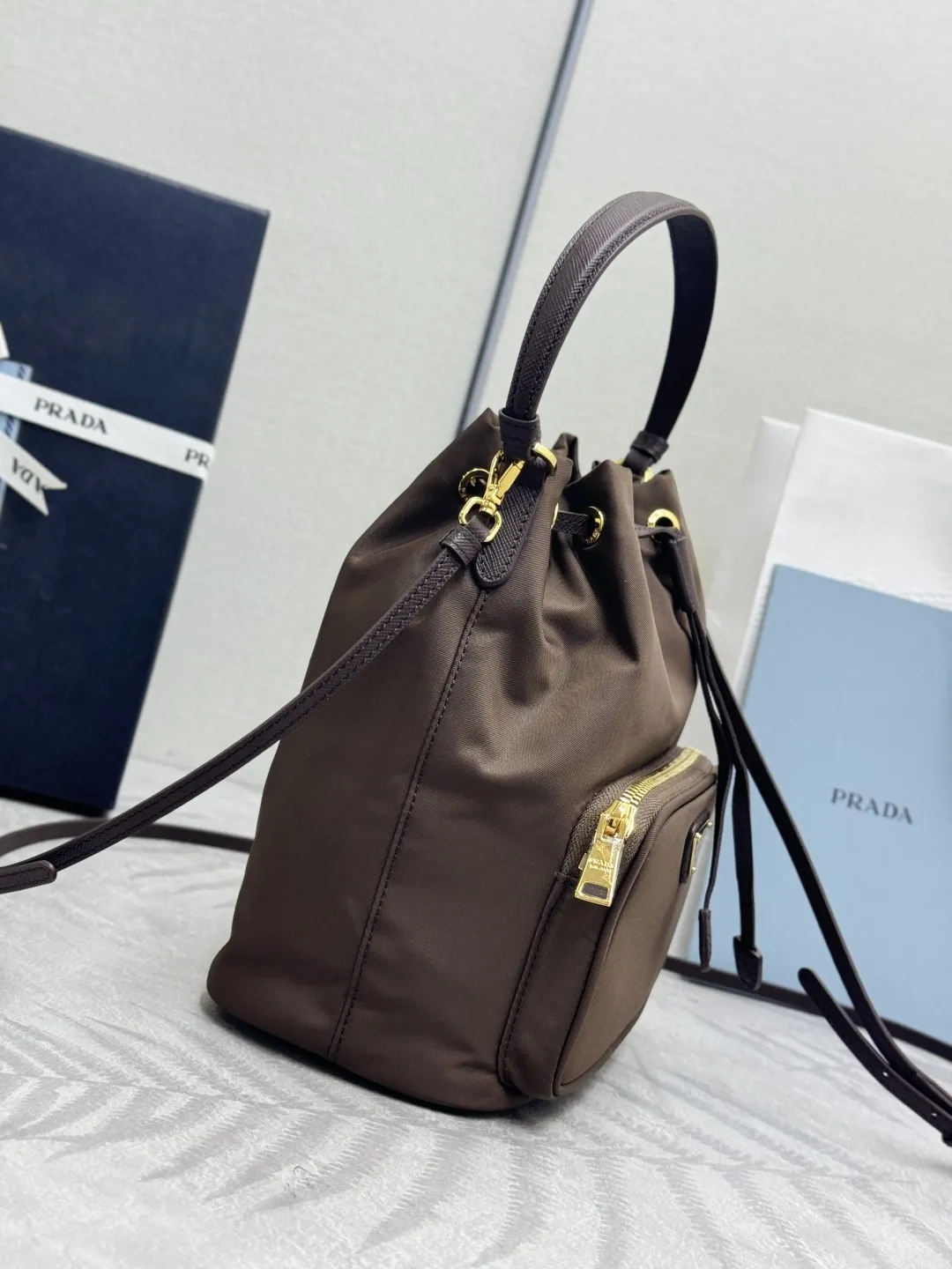 Nylon Drawstring Bucket Bag D63016240 — view 4
