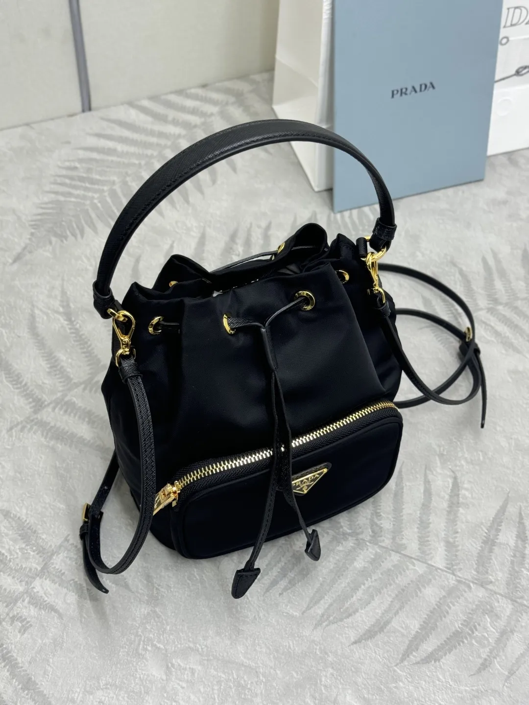 Nylon Drawstring Bucket Bag D63016514 — view 3