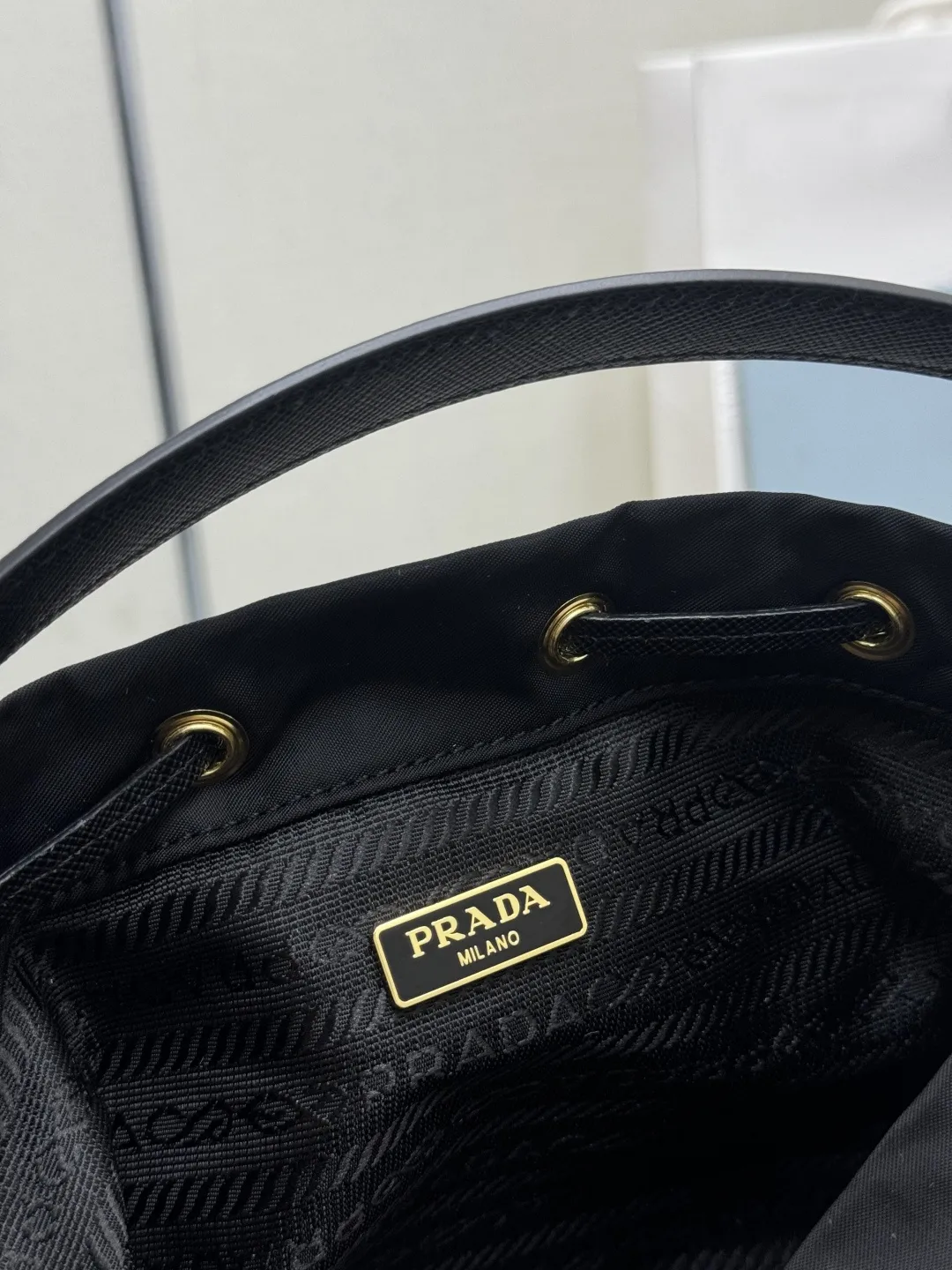 Nylon Drawstring Bucket Bag D63016514 — view 9