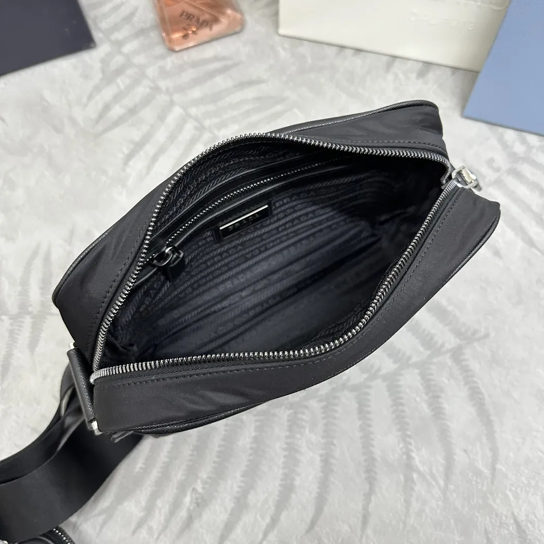 Nylon and Saffiano Leather Crossbody Bag with Pouch D66016242 — view 8