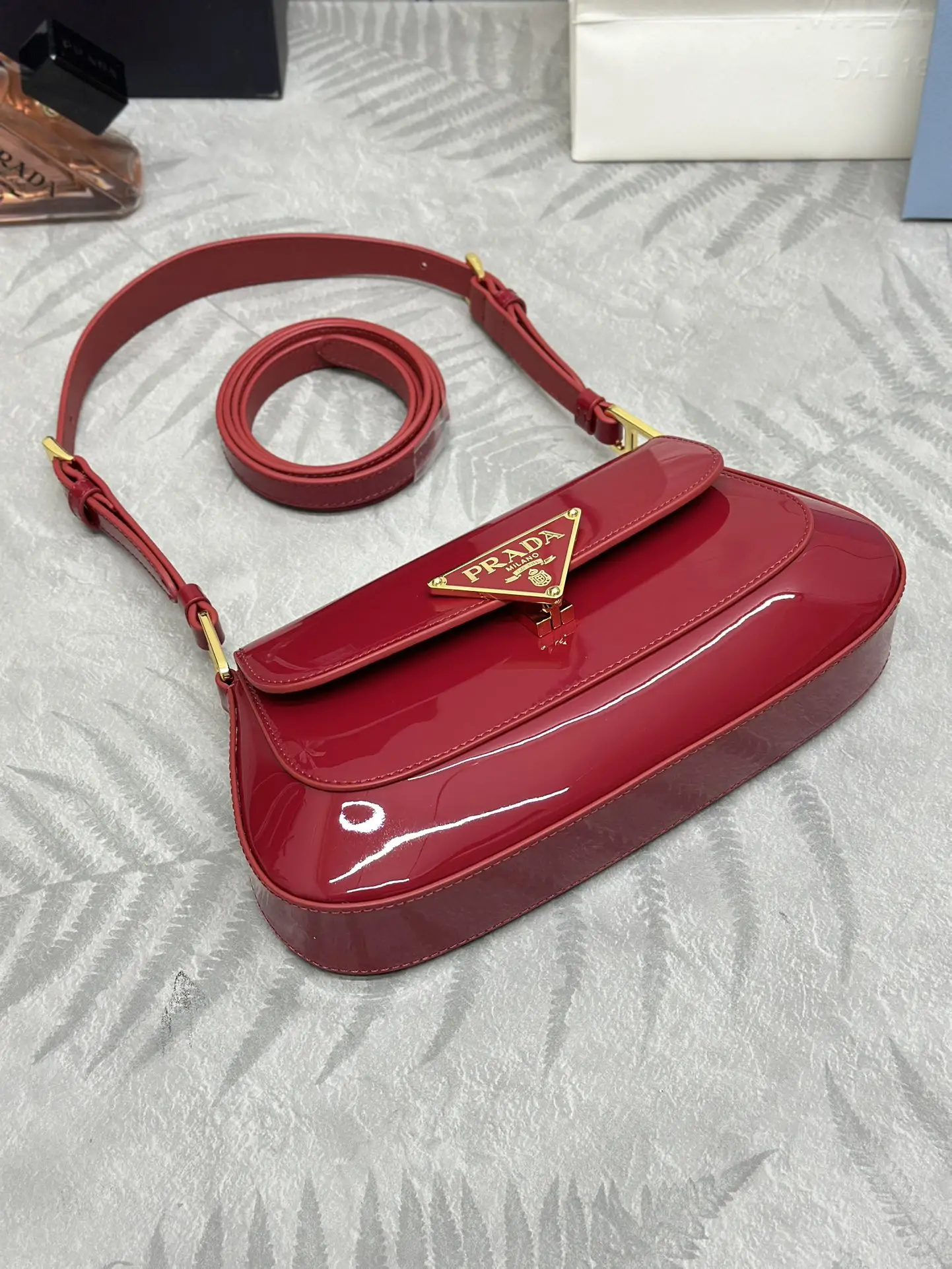 Patent Leather Flap Shoulder Bag D91016246 — view 5