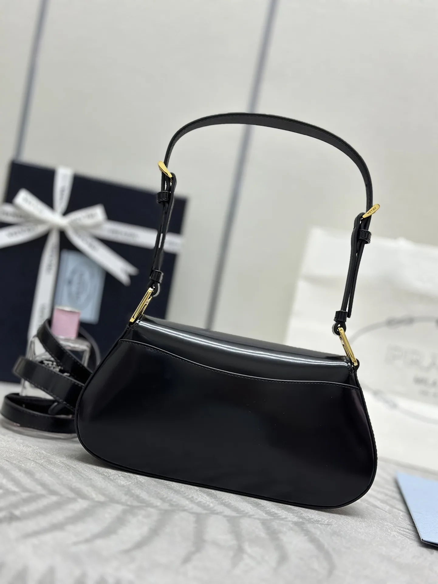 Prada 1BD345 Patent Leather Shoulder Bag D91016247 — view 2
