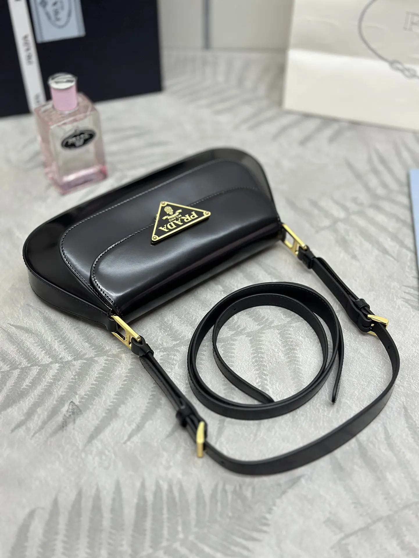 Prada 1BD345 Patent Leather Shoulder Bag D91016247 — view 4