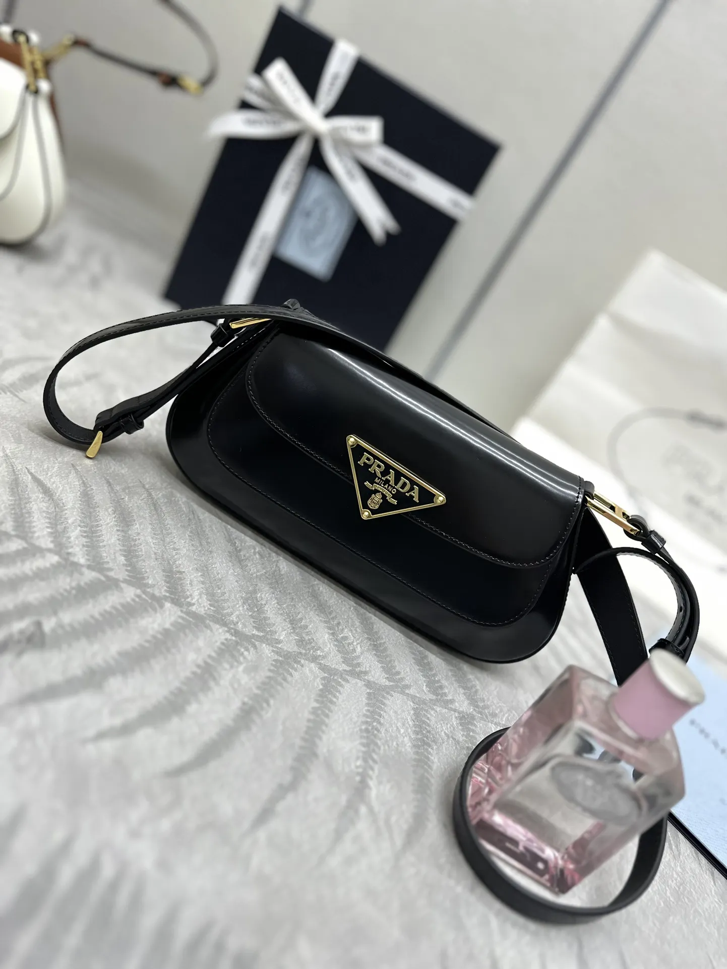 Prada 1BD345 Patent Leather Shoulder Bag D91016247 — view 9