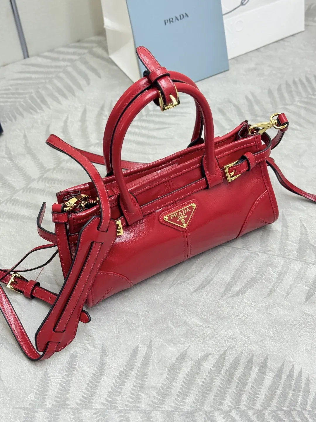 Prada Bonnie Mini Softlux Leather Top-Handle Bag D98016249 — view 2