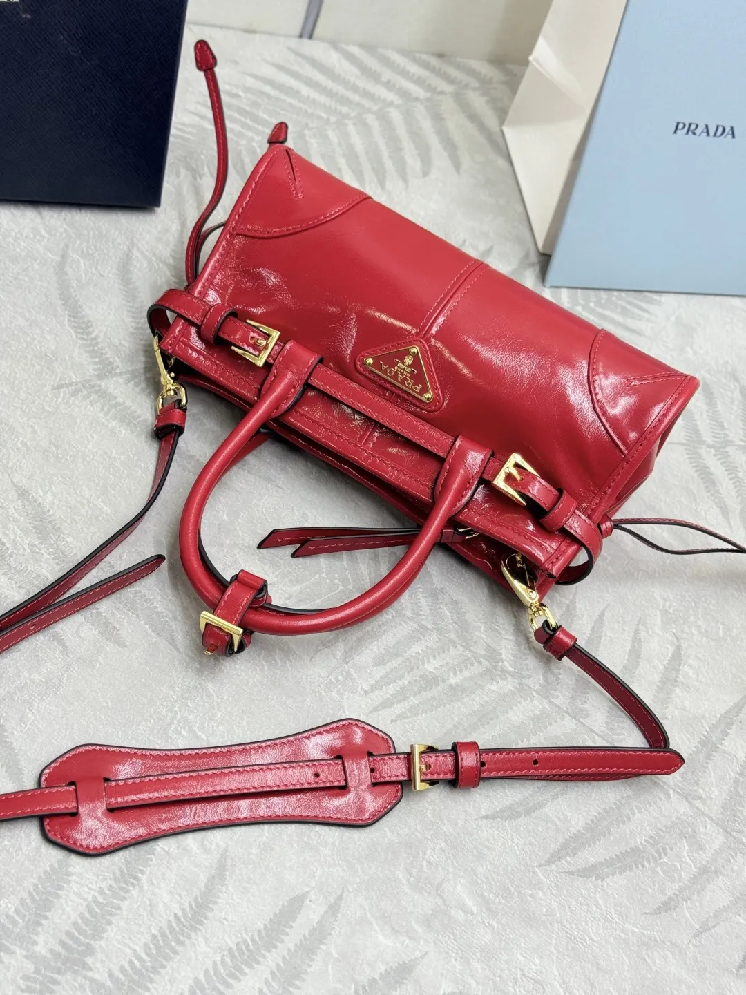 Prada Bonnie Mini Softlux Leather Top-Handle Bag D98016249 — view 5