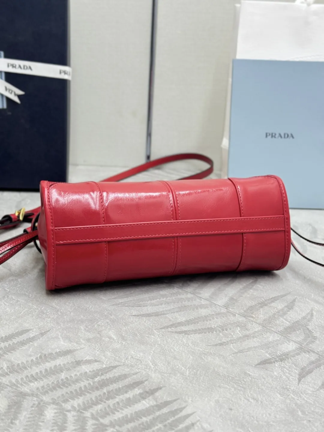 Prada Bonnie Mini Softlux Leather Top-Handle Bag D98016249 — view 6
