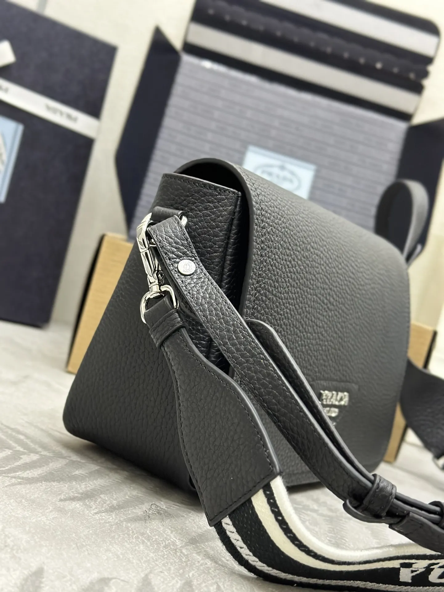 Prada Deerskin-Effect Leather Crossbody Bag D100016251 — view 2