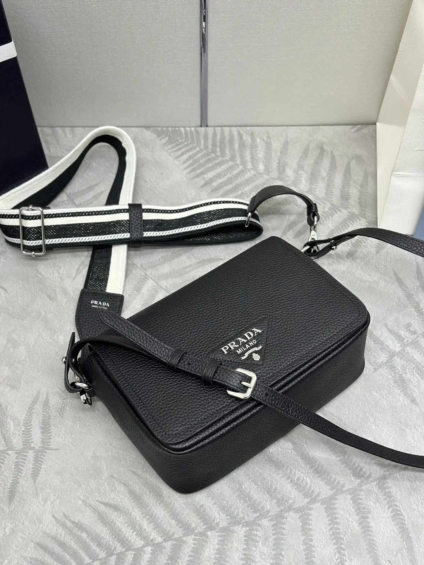 Prada Deerskin-Effect Leather Crossbody Bag D100016251 — view 4