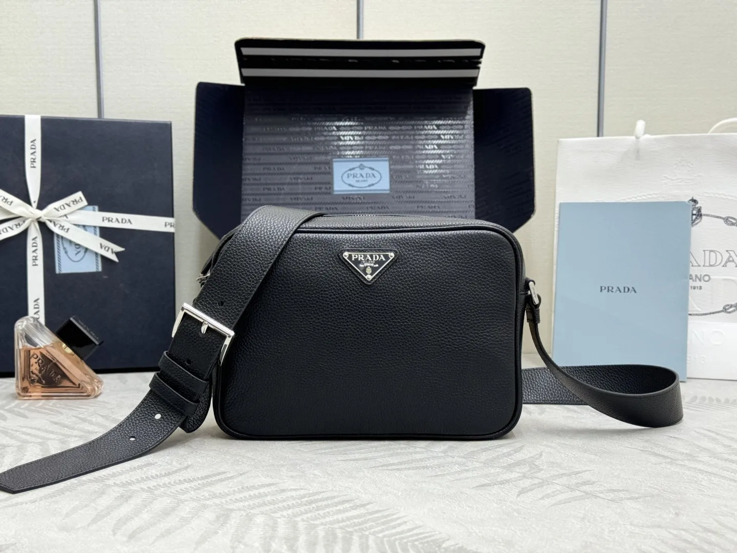 Prada Grained Leather Camera Bag D86016252