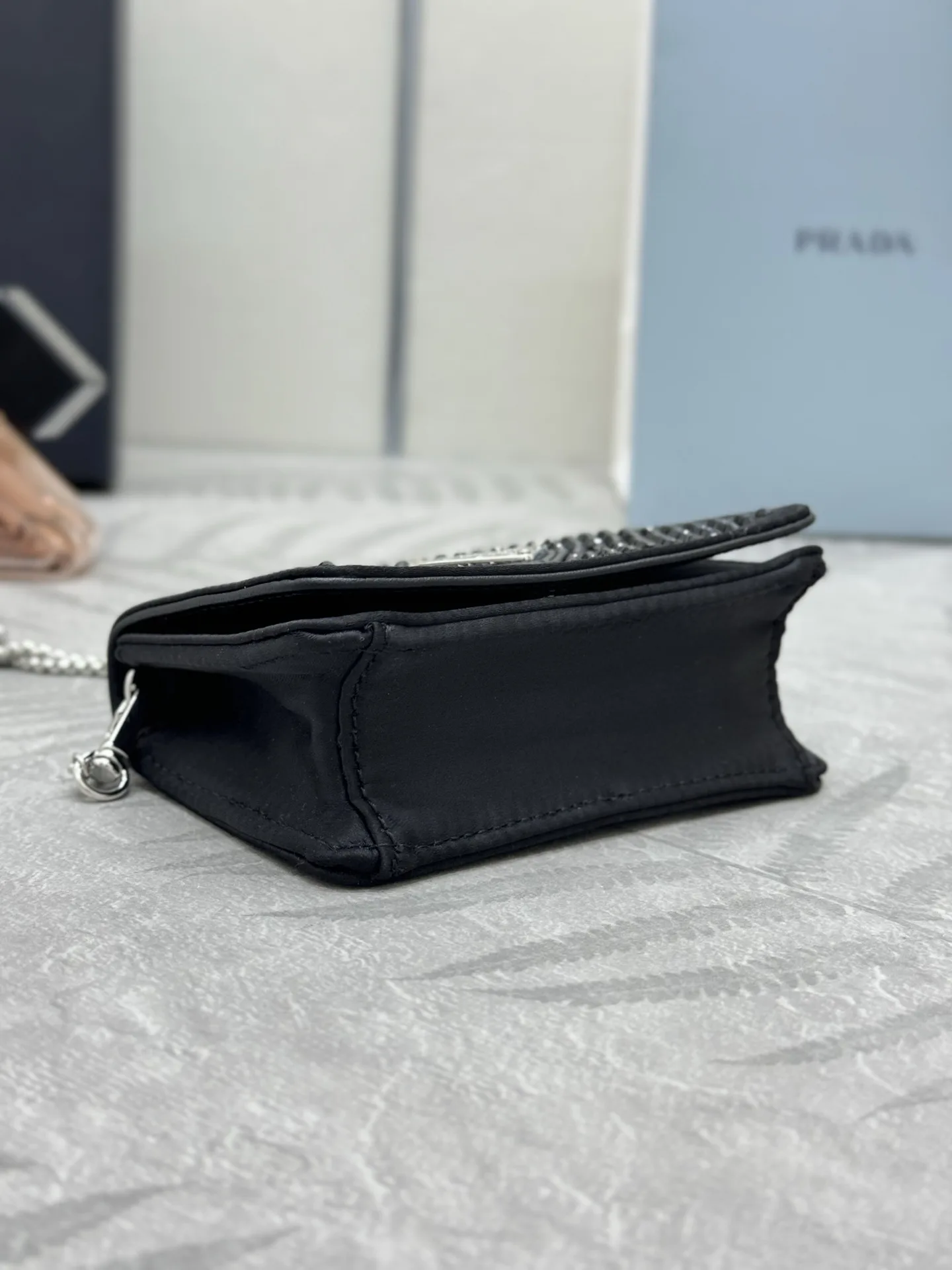 Crystal-Embellished Mini Bag with Detachable Chain D60016255 — view 5