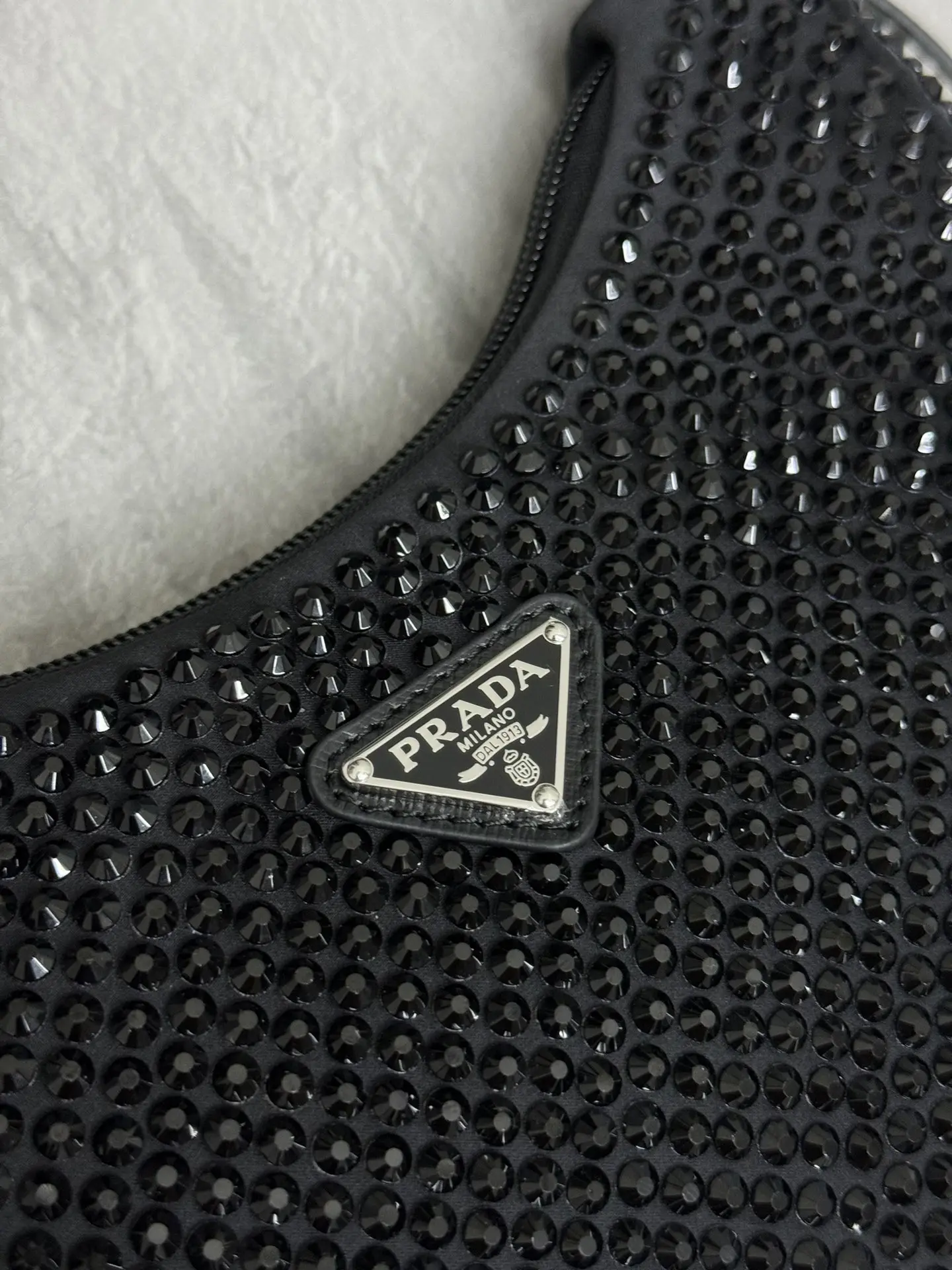 Prada Re-Edition 2000 Crystal-Embellished Hobo Bag D58016259 — view 6
