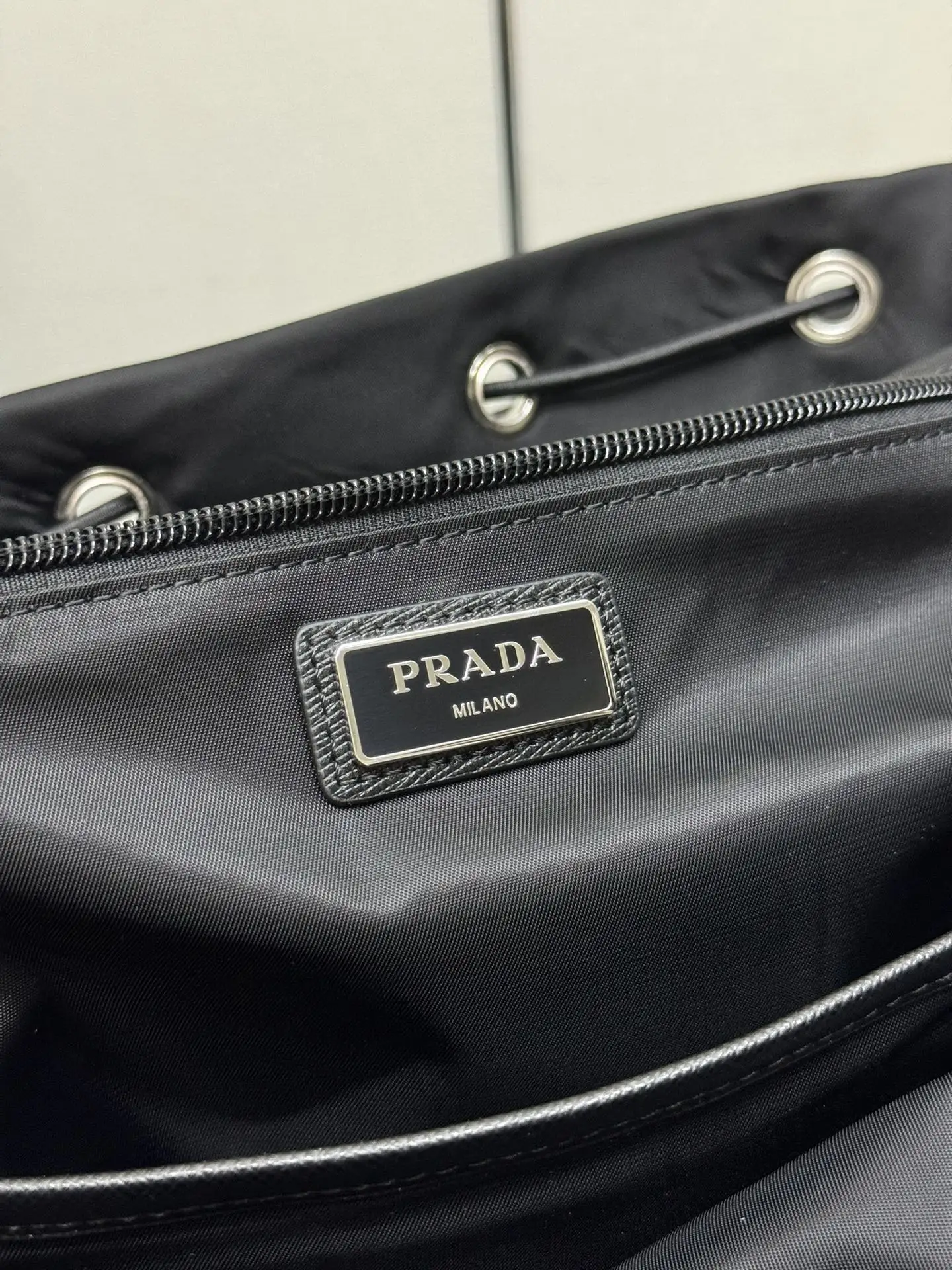 Re-Nylon and Saffiano Leather Backpack D103016262 — view 9