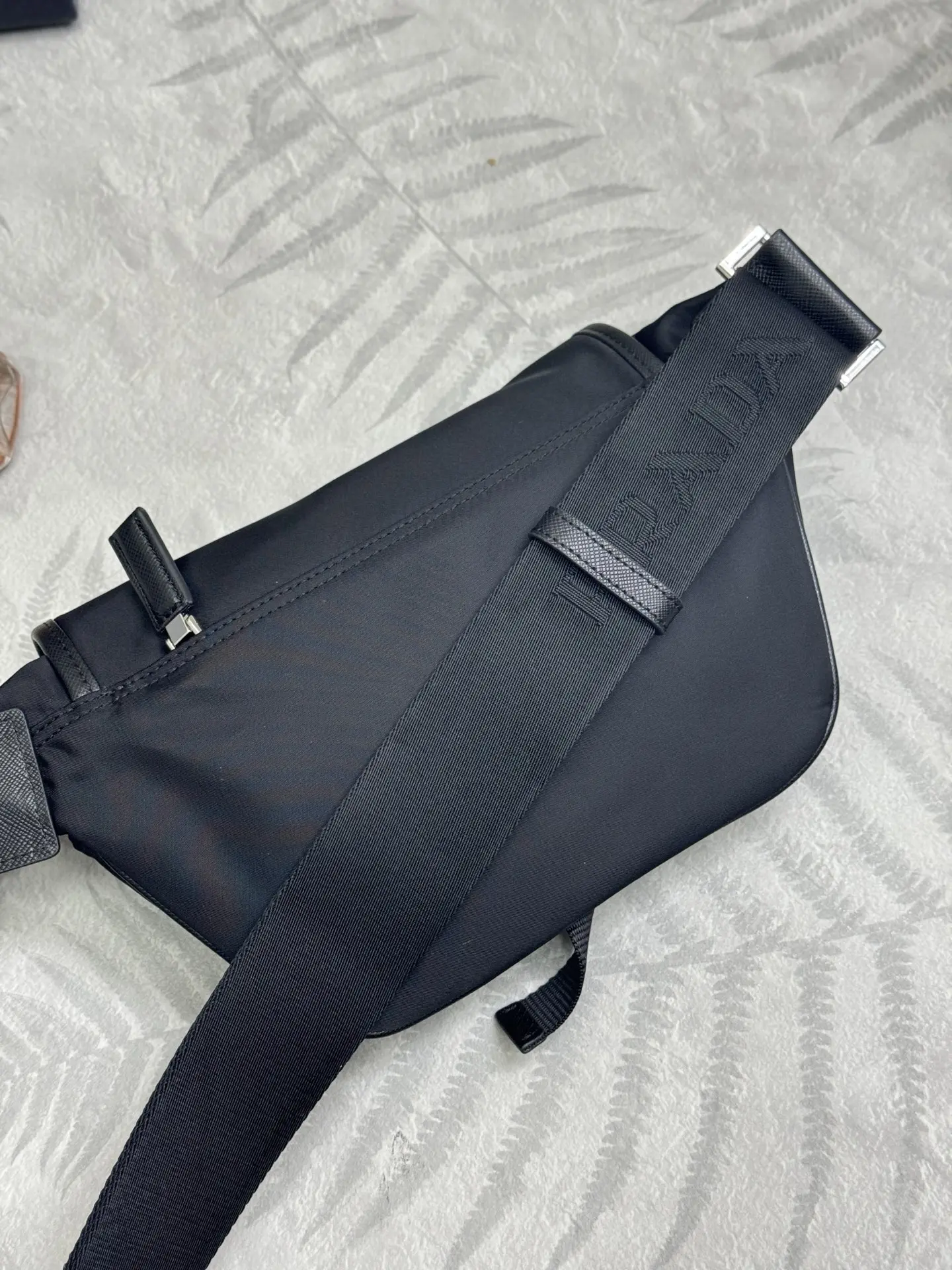 Nylon and Leather Belt Bag 2VH176 D68016263 — view 6