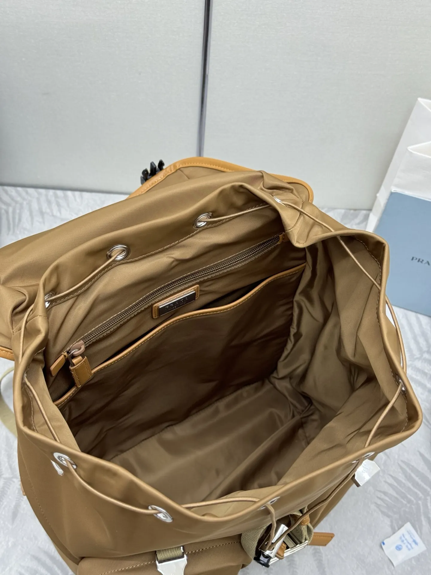 Prada Re-Nylon and Leather Backpack D103016264 — view 8