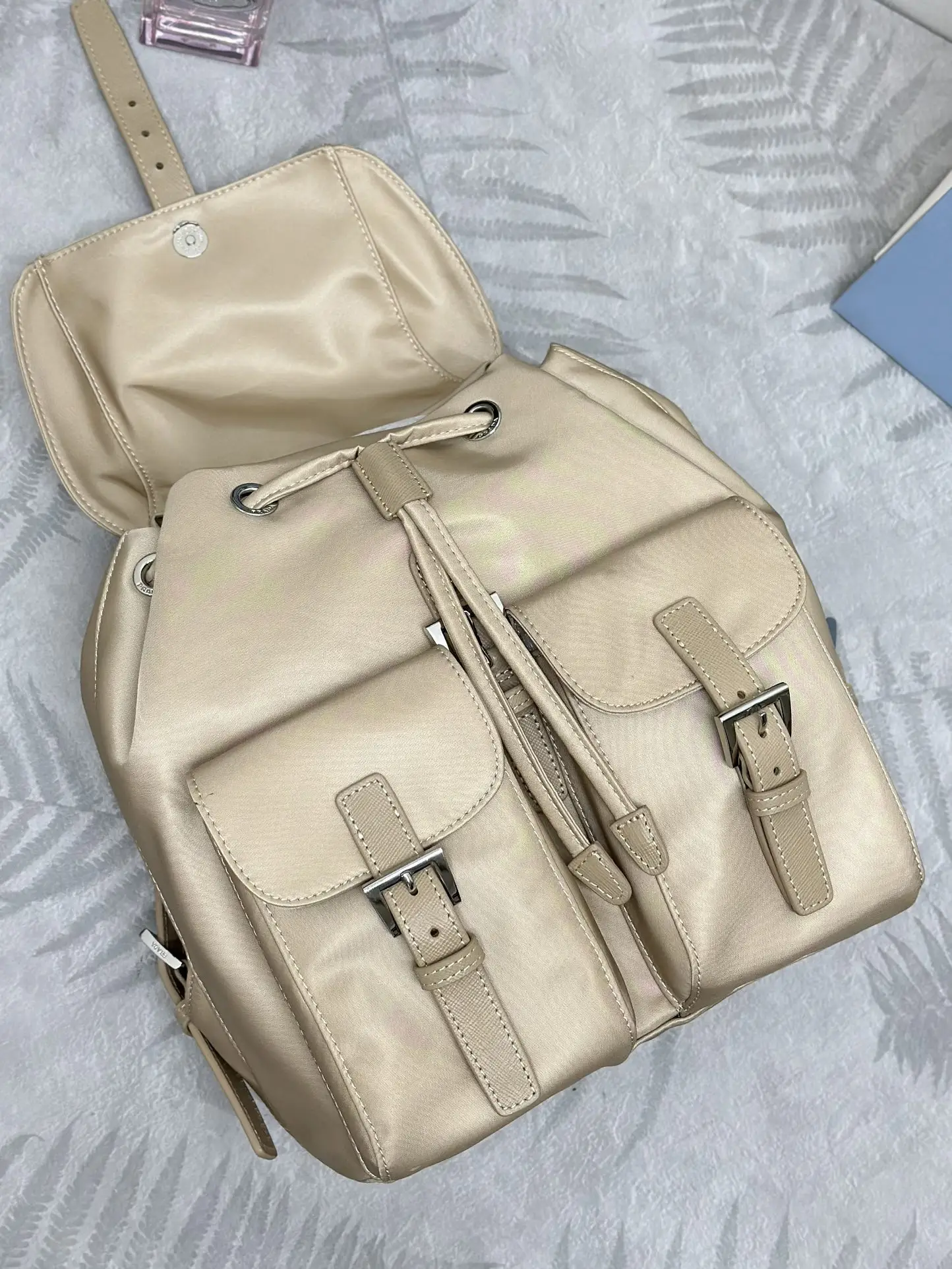 Re-Nylon Small Backpack with Silver Hardware D73016266 — view 5