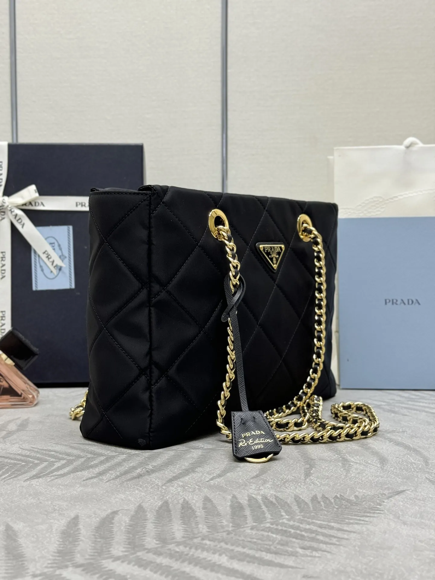 Prada Quilted Nylon Shoulder Bag 1BG529 D75016268 — view 3