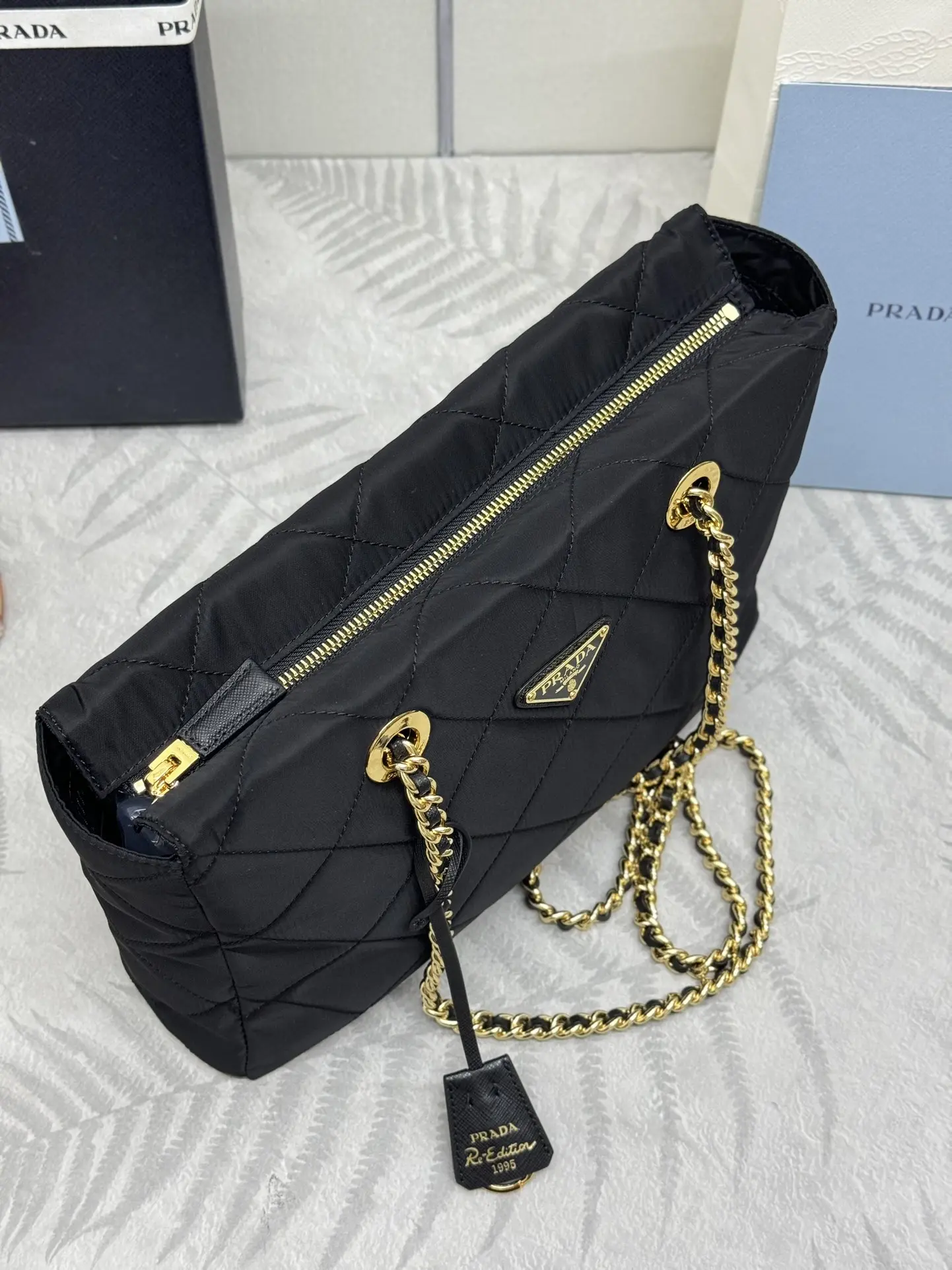 Prada Quilted Nylon Shoulder Bag 1BG529 D75016268 — view 4