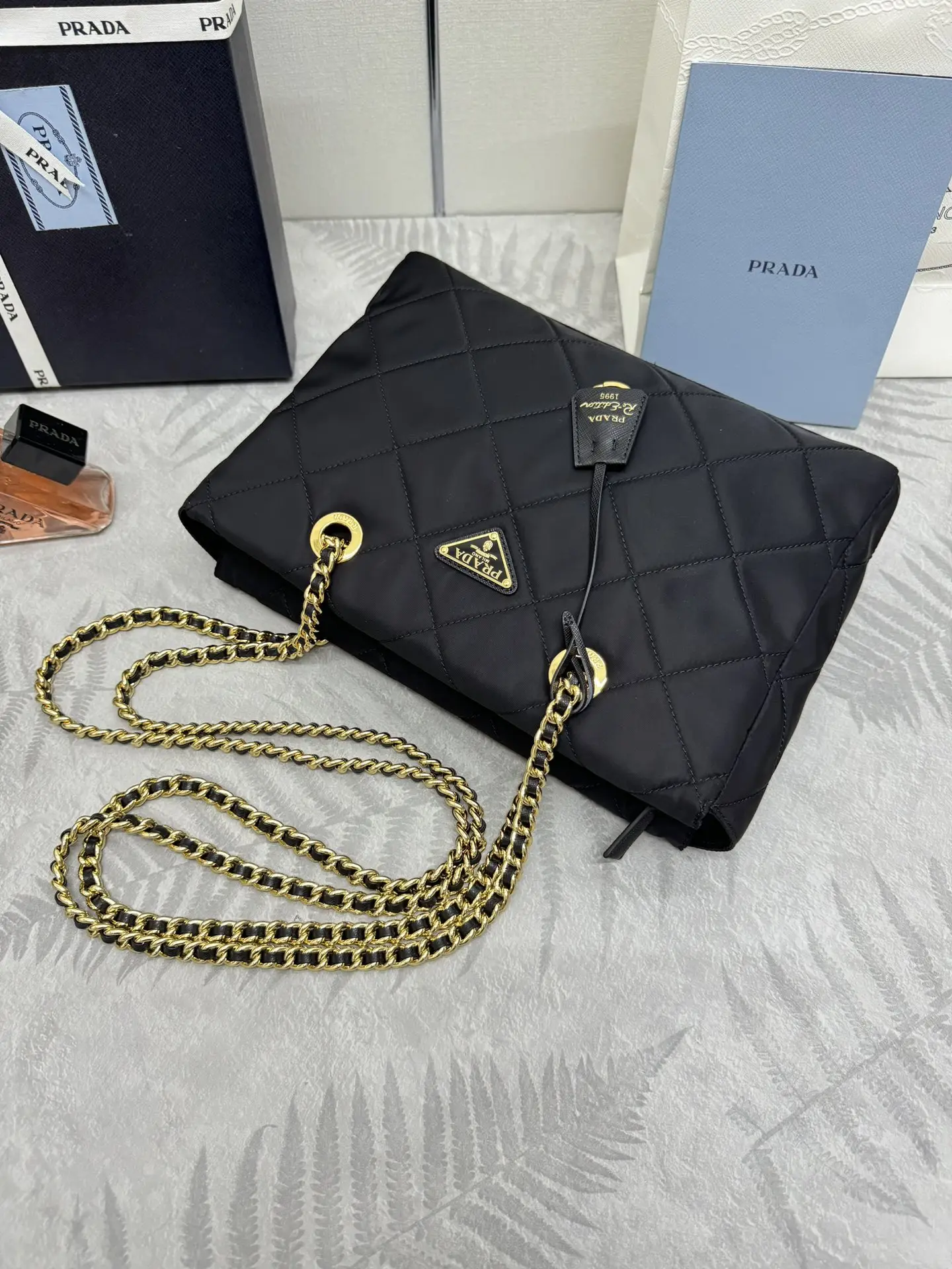 Prada Quilted Nylon Shoulder Bag 1BG529 D75016268 — view 5