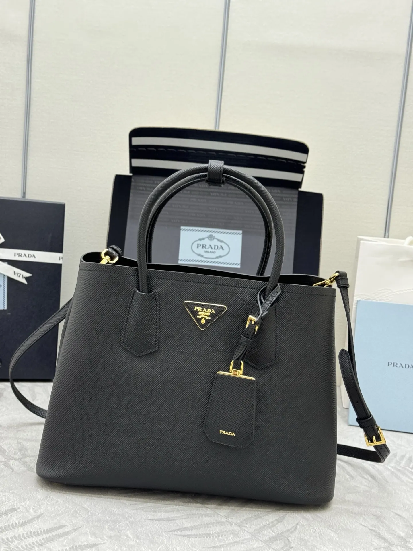 Prada Saffiano Leather Tote Bag D110016523