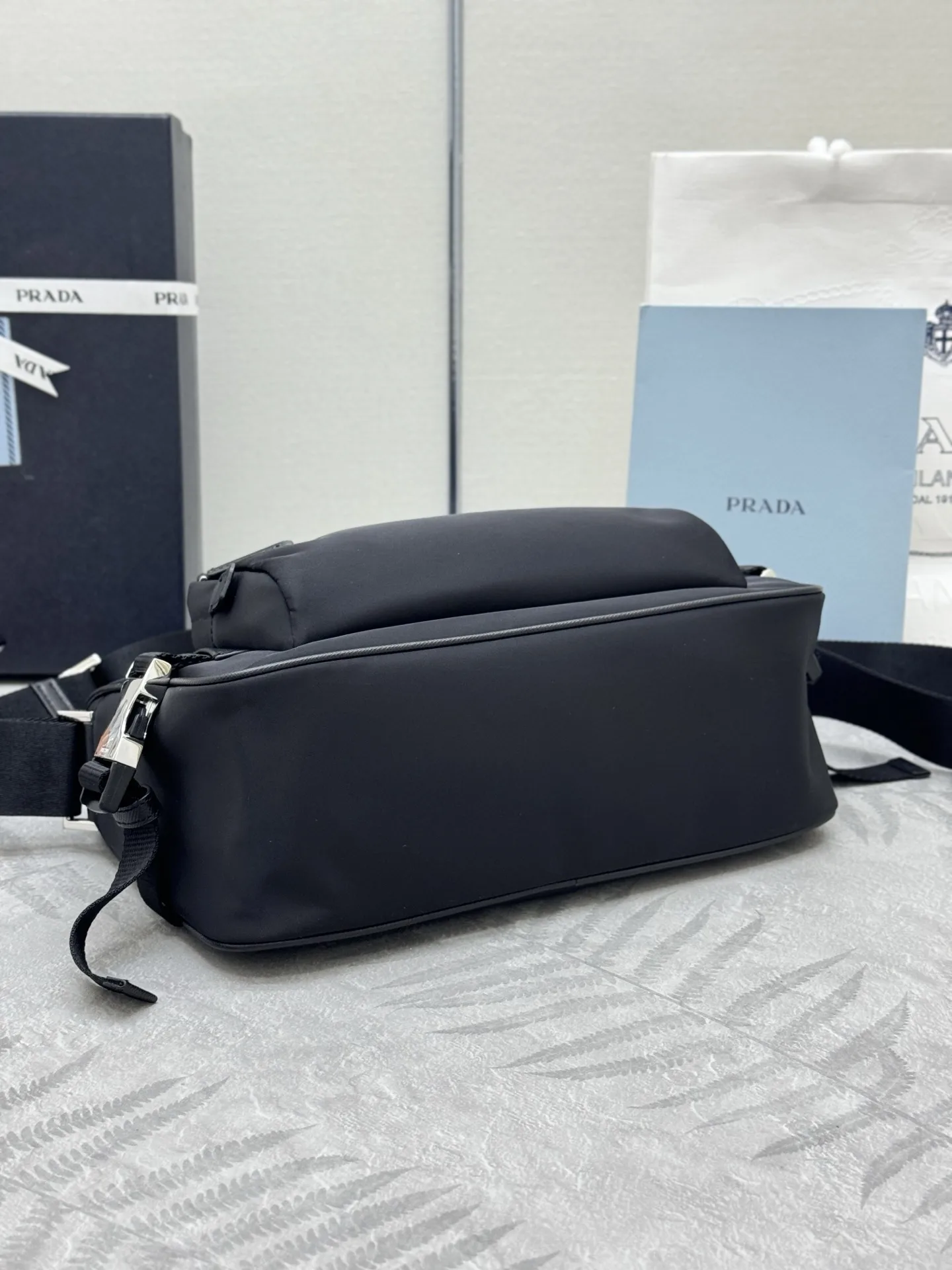 Re-Nylon and Saffiano Leather Crossbody Bag D66016527 — view 4