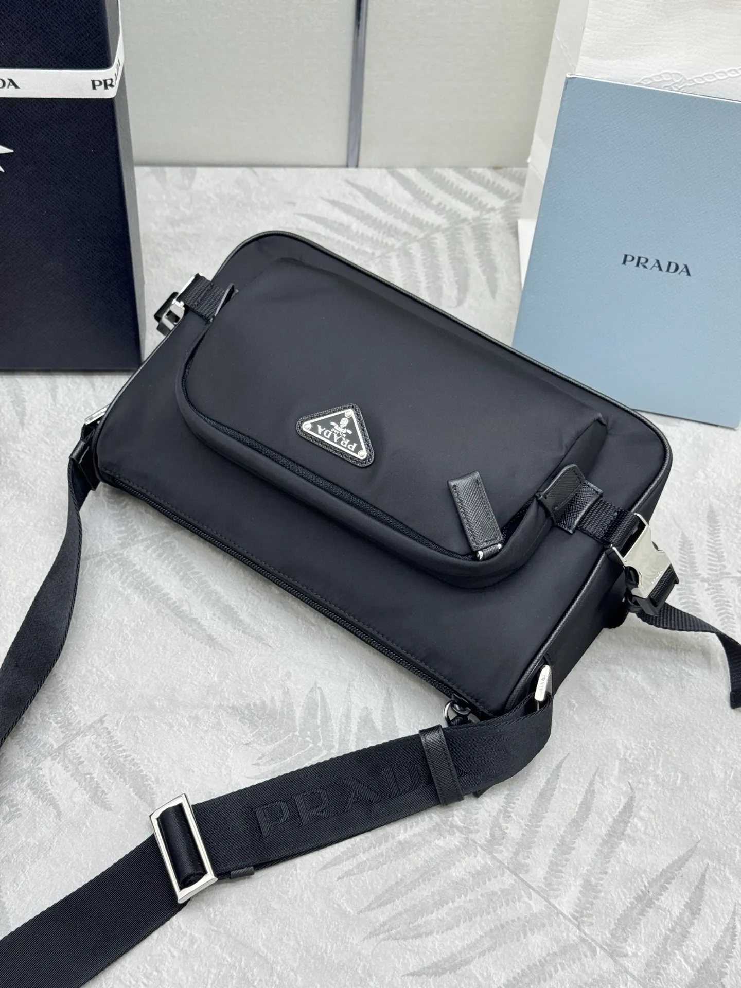 Re-Nylon and Saffiano Leather Crossbody Bag D66016527 — view 6