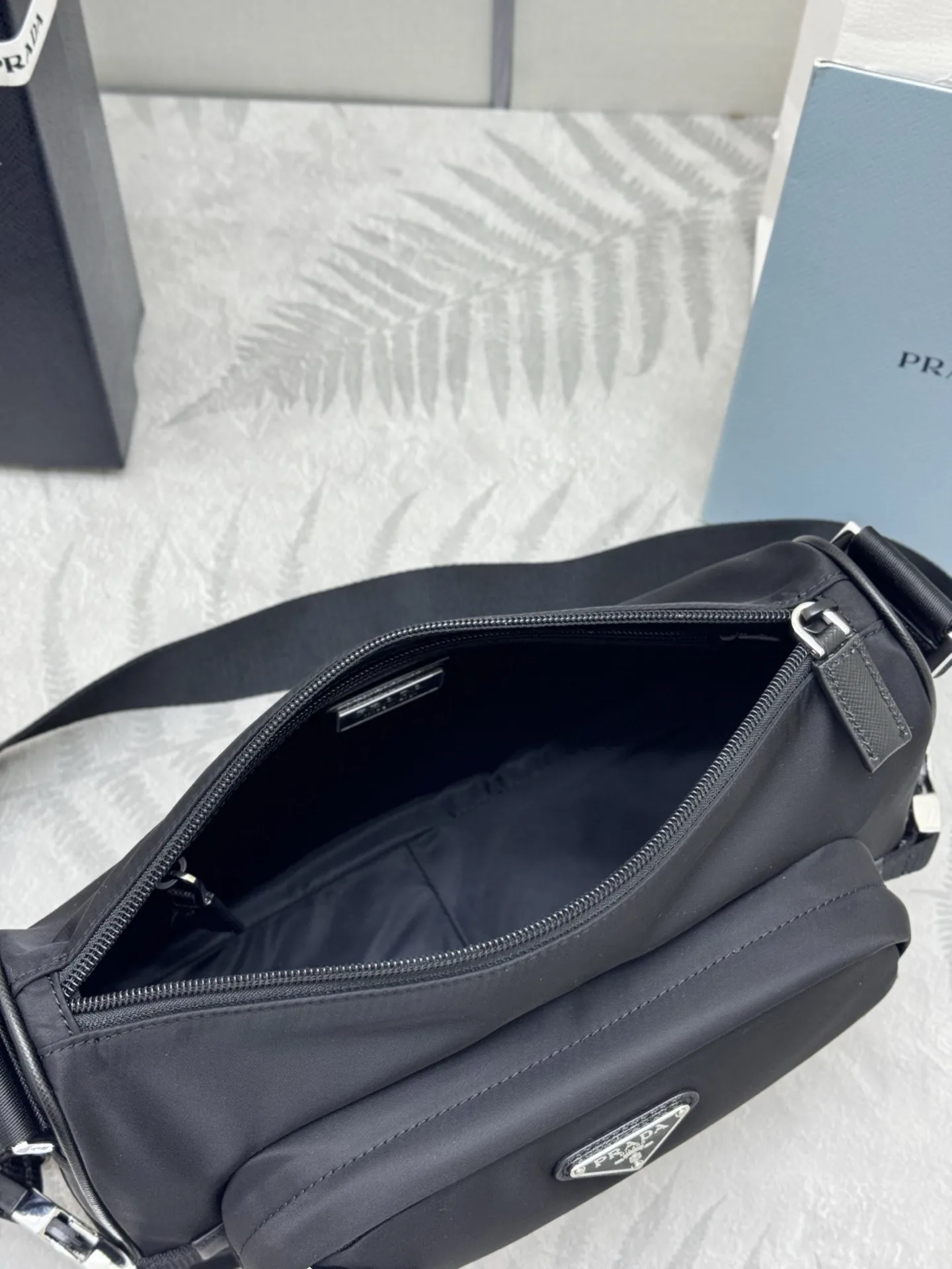 Re-Nylon and Saffiano Leather Crossbody Bag D66016527 — view 8