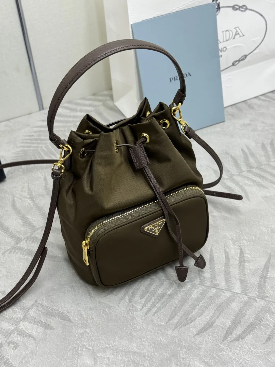 Prada Nylon Drawstring Bucket Bag D63016272 — view 3
