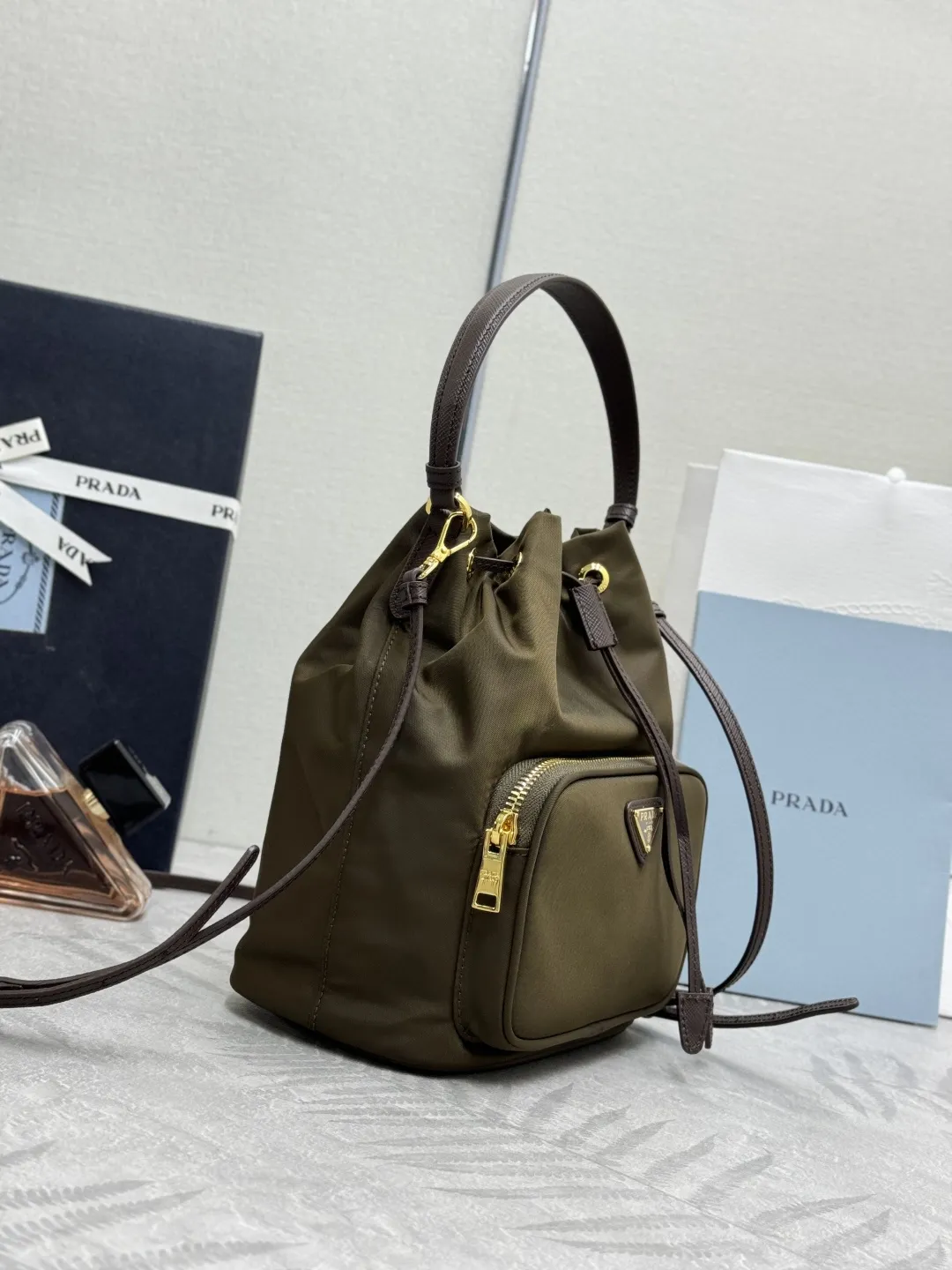 Prada Nylon Drawstring Bucket Bag D63016272 — view 4