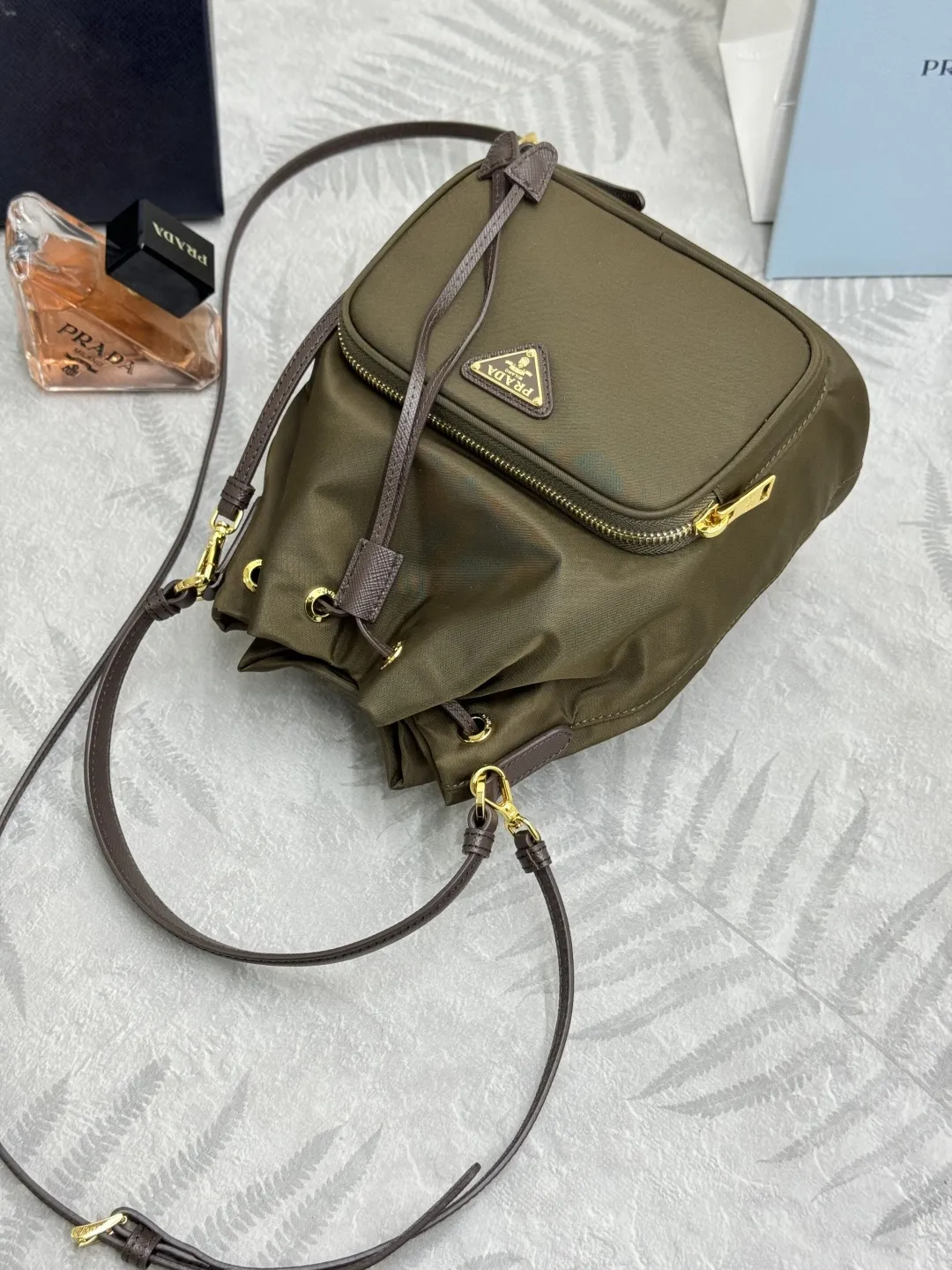 Prada Nylon Drawstring Bucket Bag D63016272 — view 5