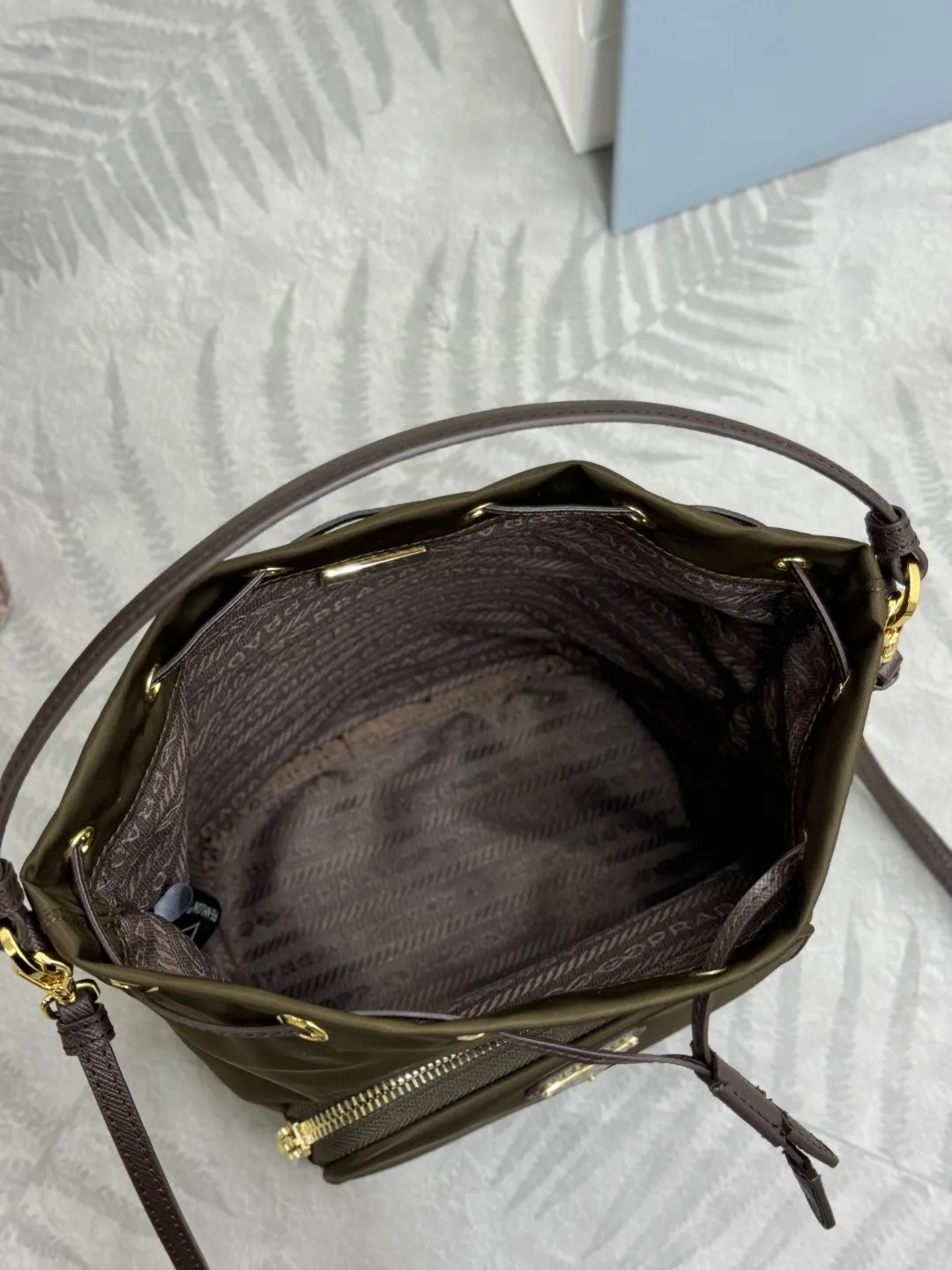 Prada Nylon Drawstring Bucket Bag D63016272 — view 8