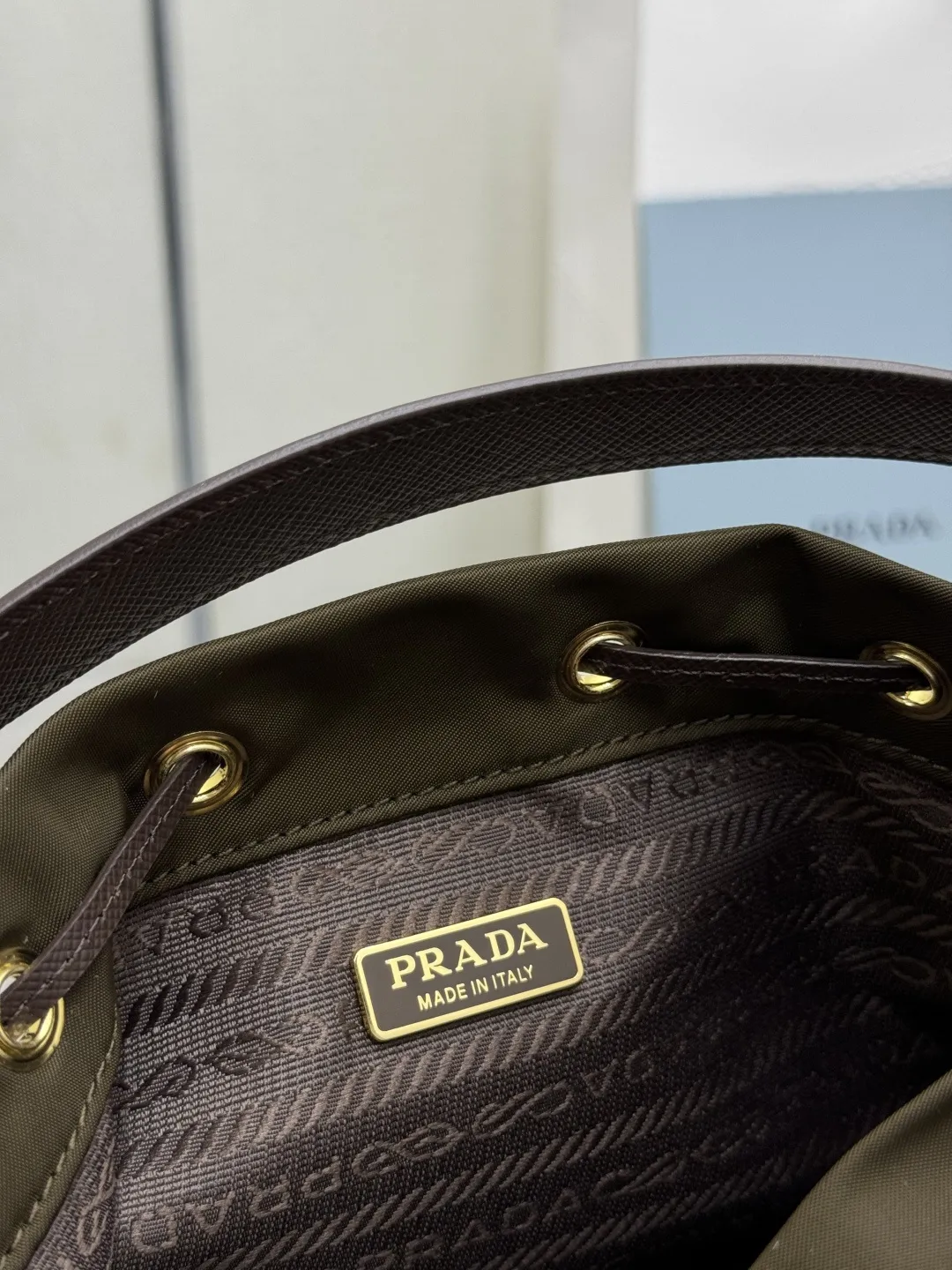 Prada Nylon Drawstring Bucket Bag D63016272 — view 9