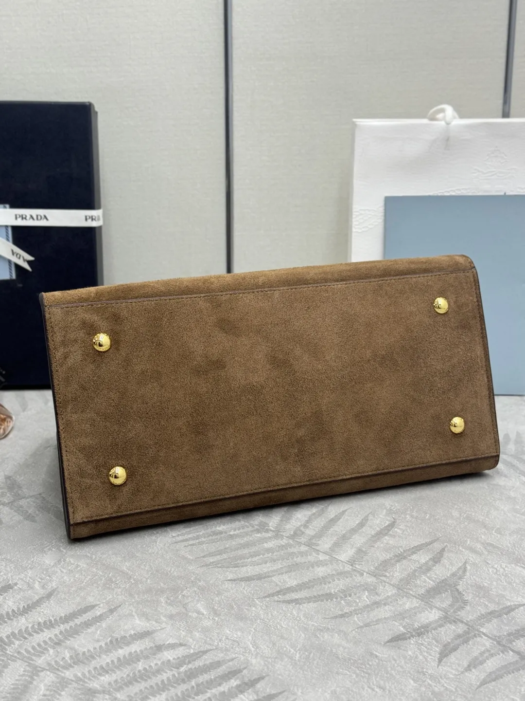 Suede Top-Handle Tote Bag D95016273 — view 6