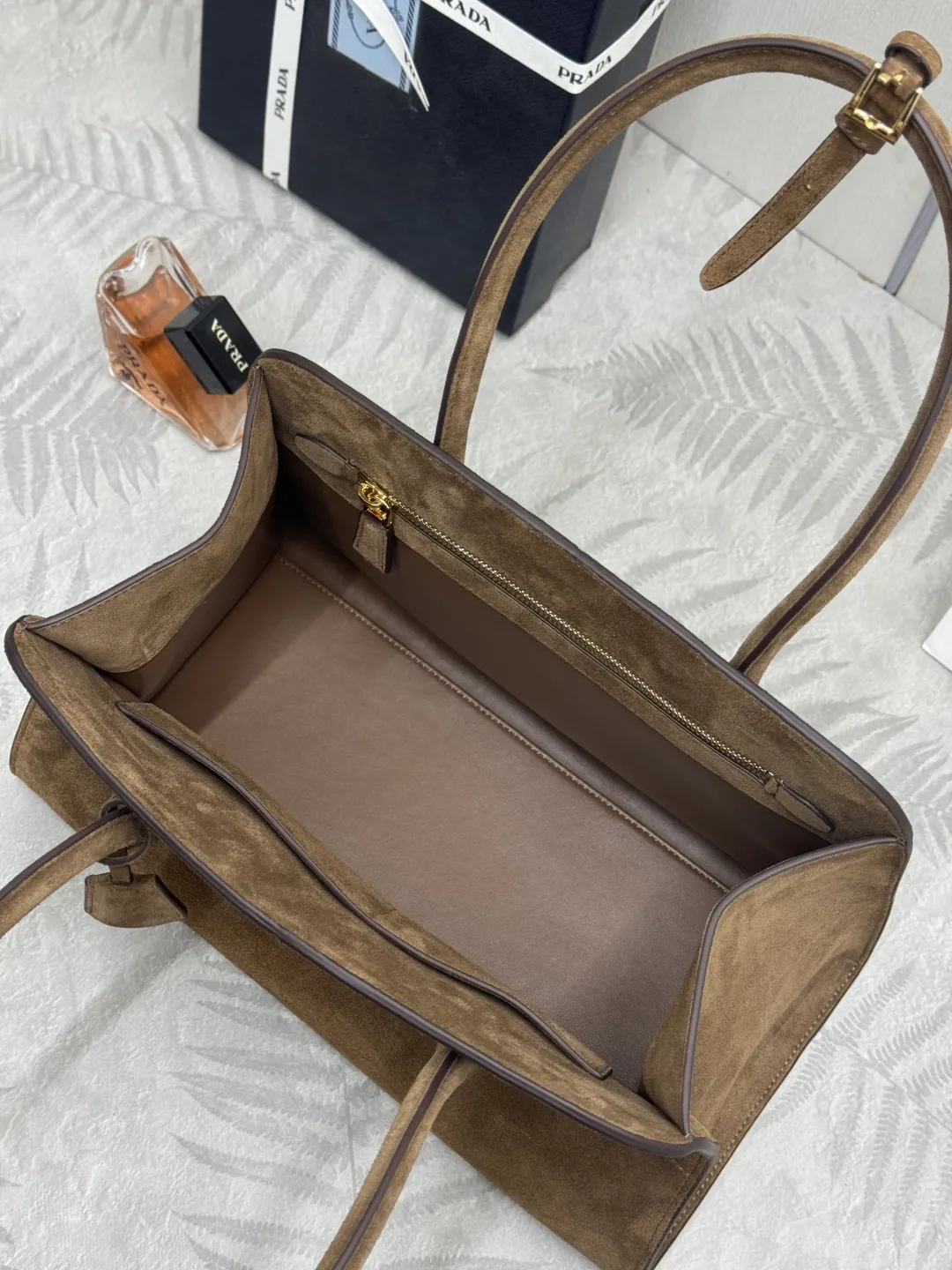 Suede Top-Handle Tote Bag D95016273 — view 8