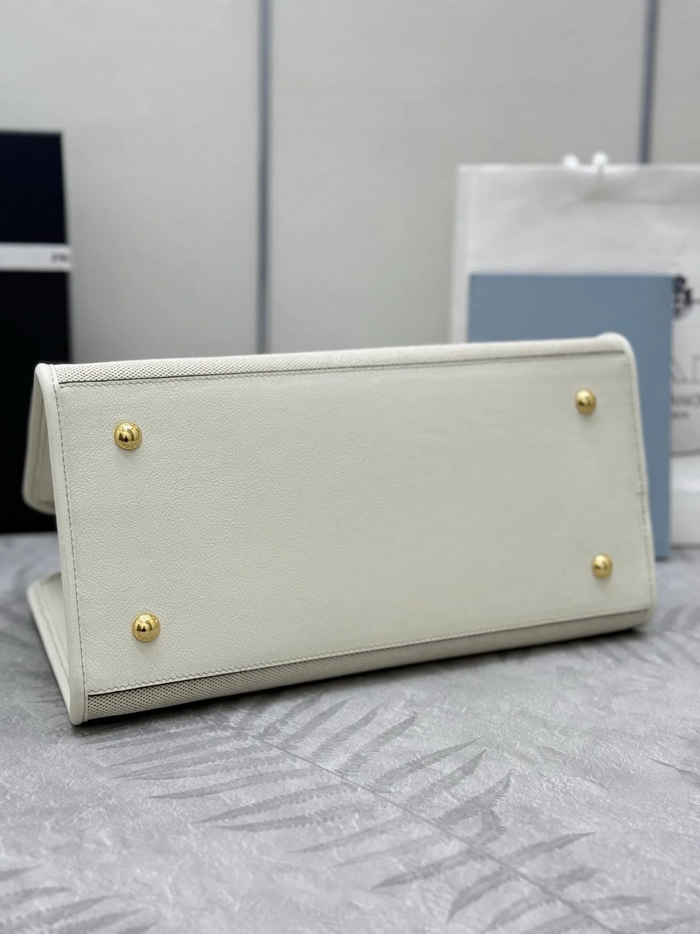 Prada 1BG572 Linen Blend Tote Bag D90016274 — view 6