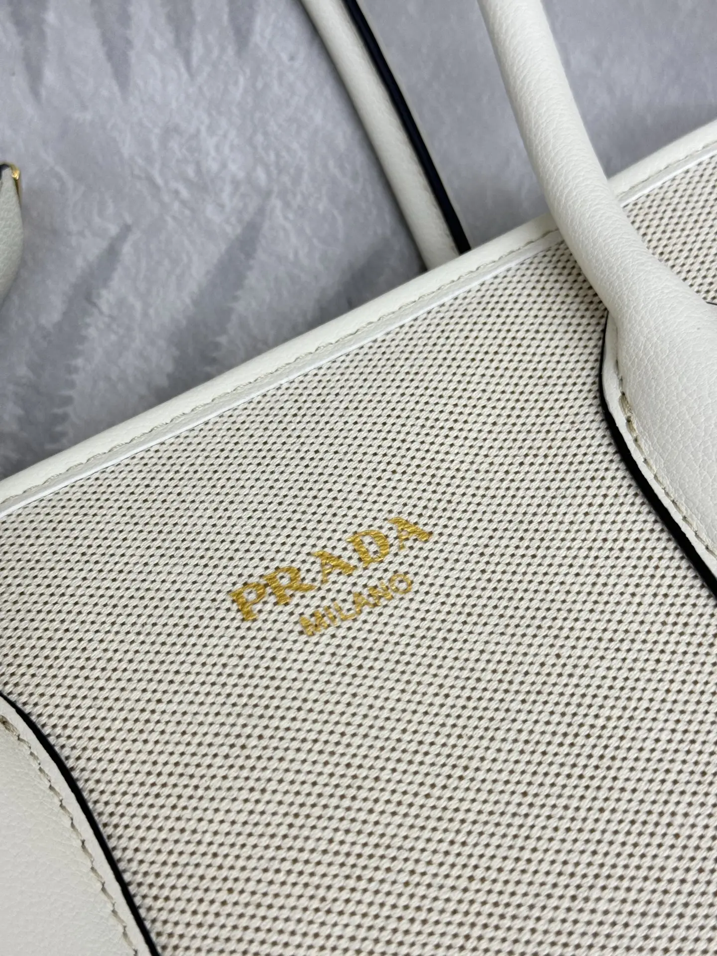 Prada 1BG572 Linen Blend Tote Bag D90016274 — view 7