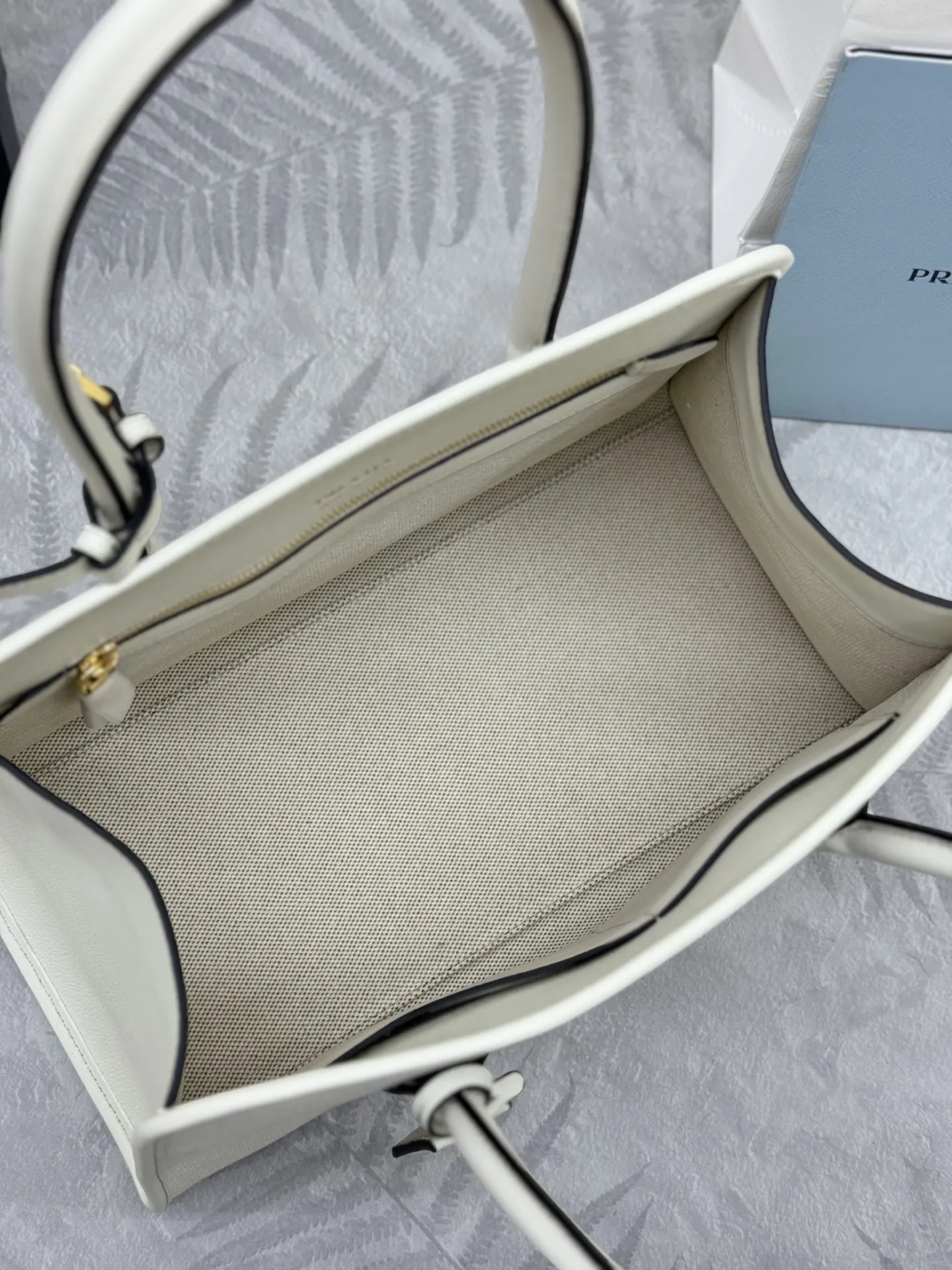Prada 1BG572 Linen Blend Tote Bag D90016274 — view 8