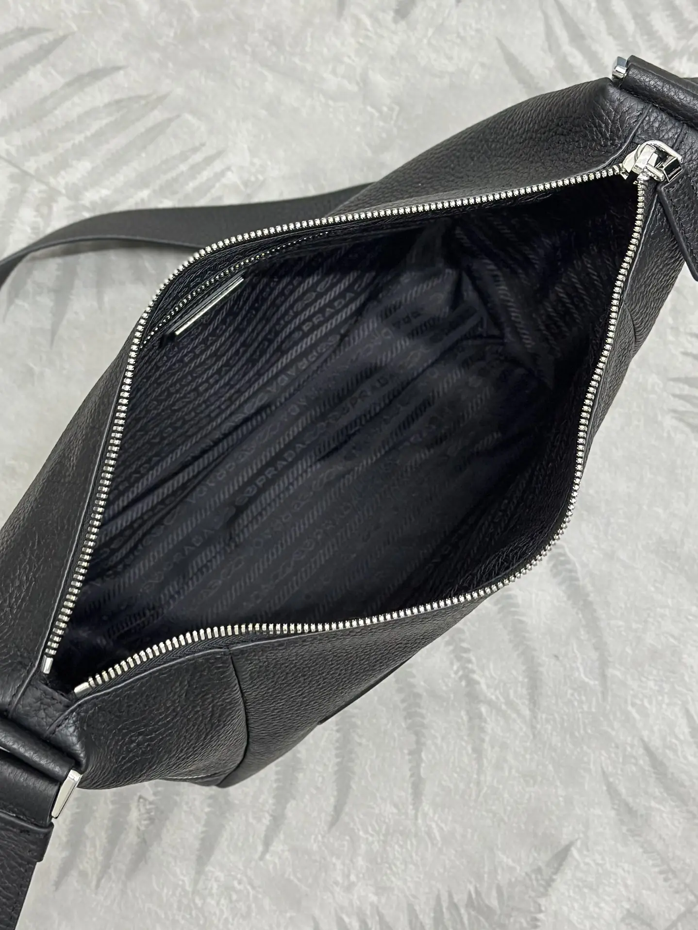 Prada Triangle Logo Leather Shoulder Bag D99016276 — view 8